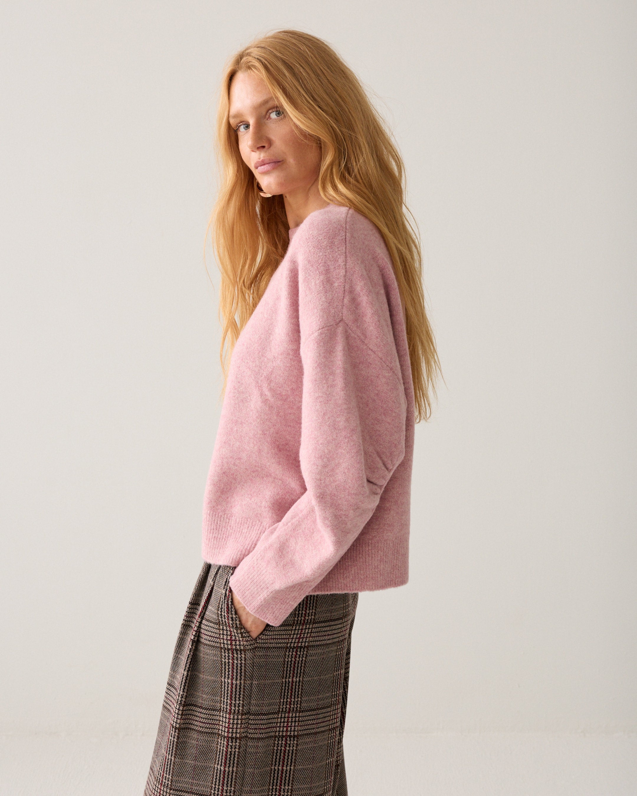 Faded Pink Boxy Sweater - 7s8018