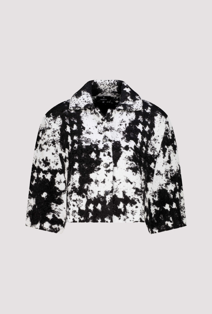 Black Print Jacquard Jacket - 809934
