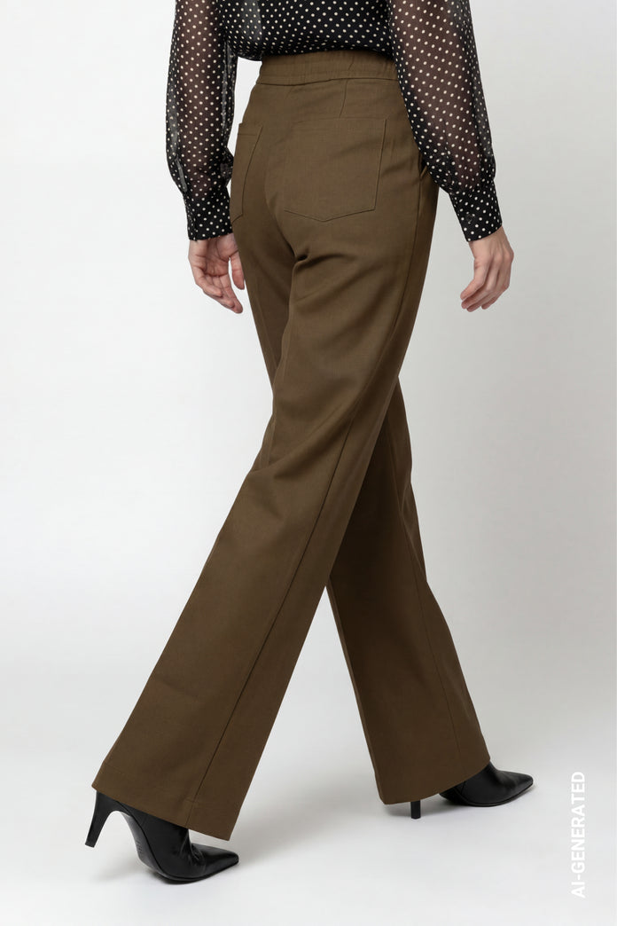 Olive Drawstring Trousers - 810037