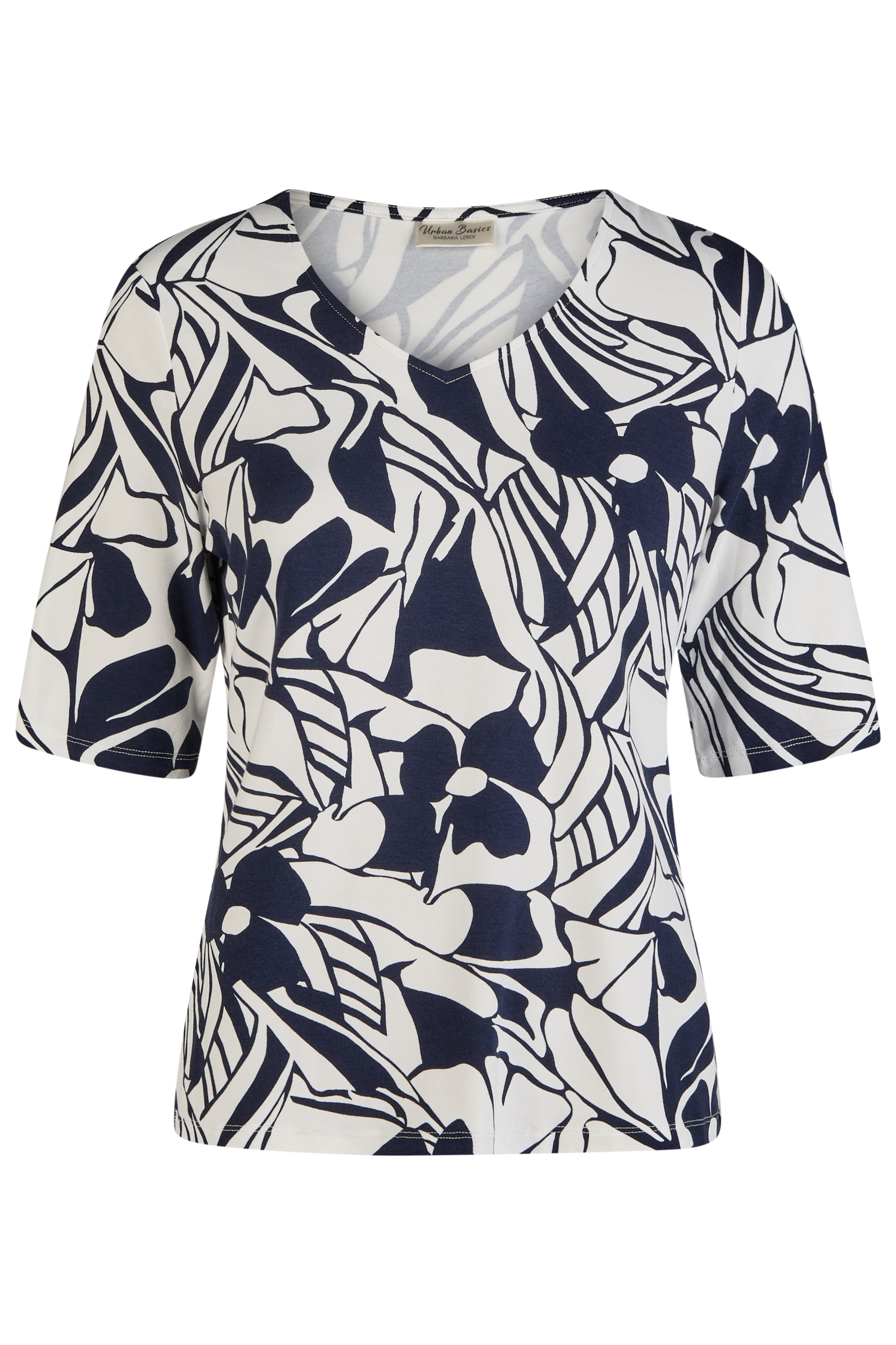 Navy Print T-Shirt - 8201