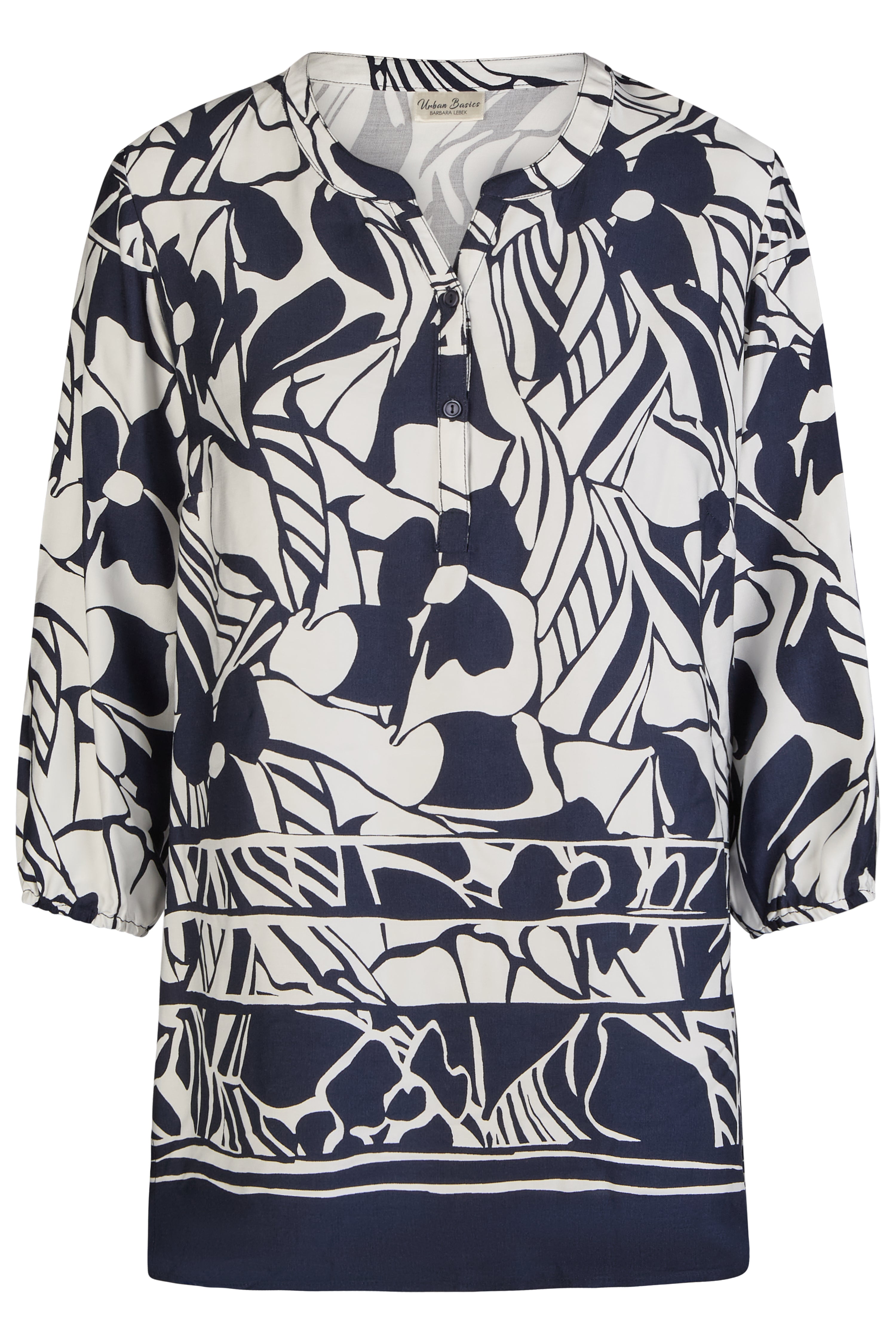 Navy Print Tunic - 8203