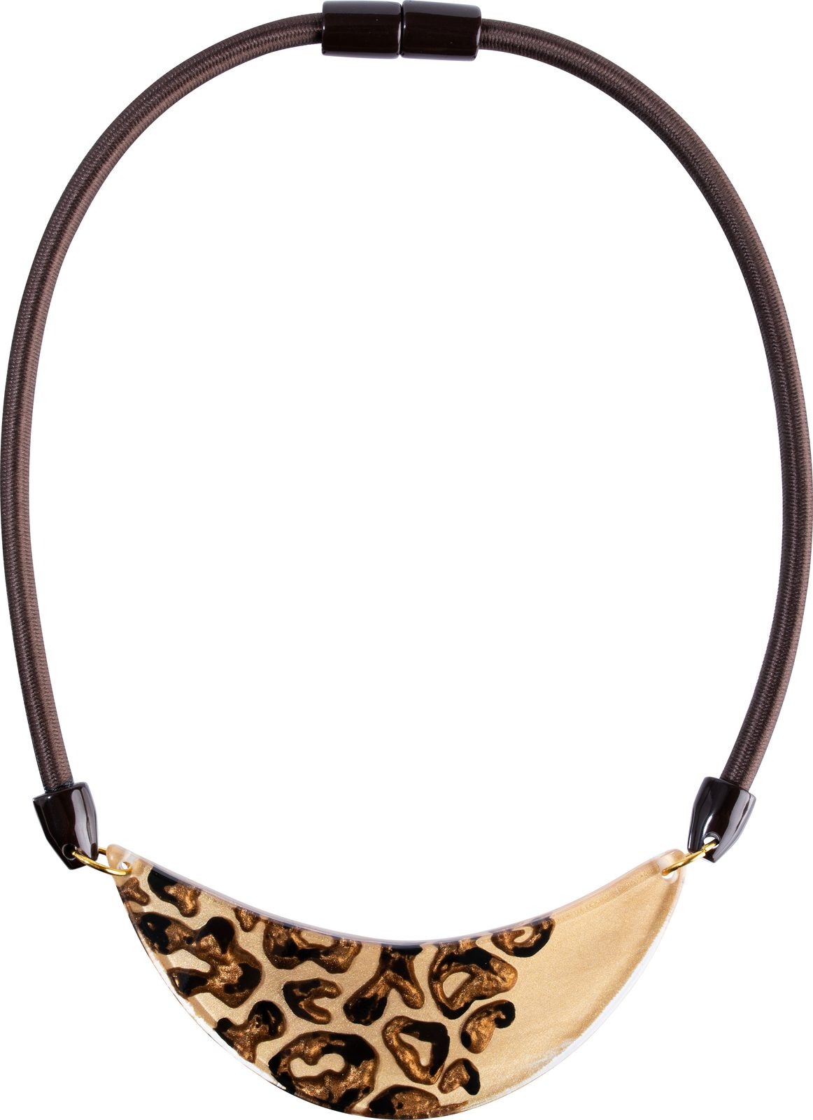 Leopard Crescent Necklace