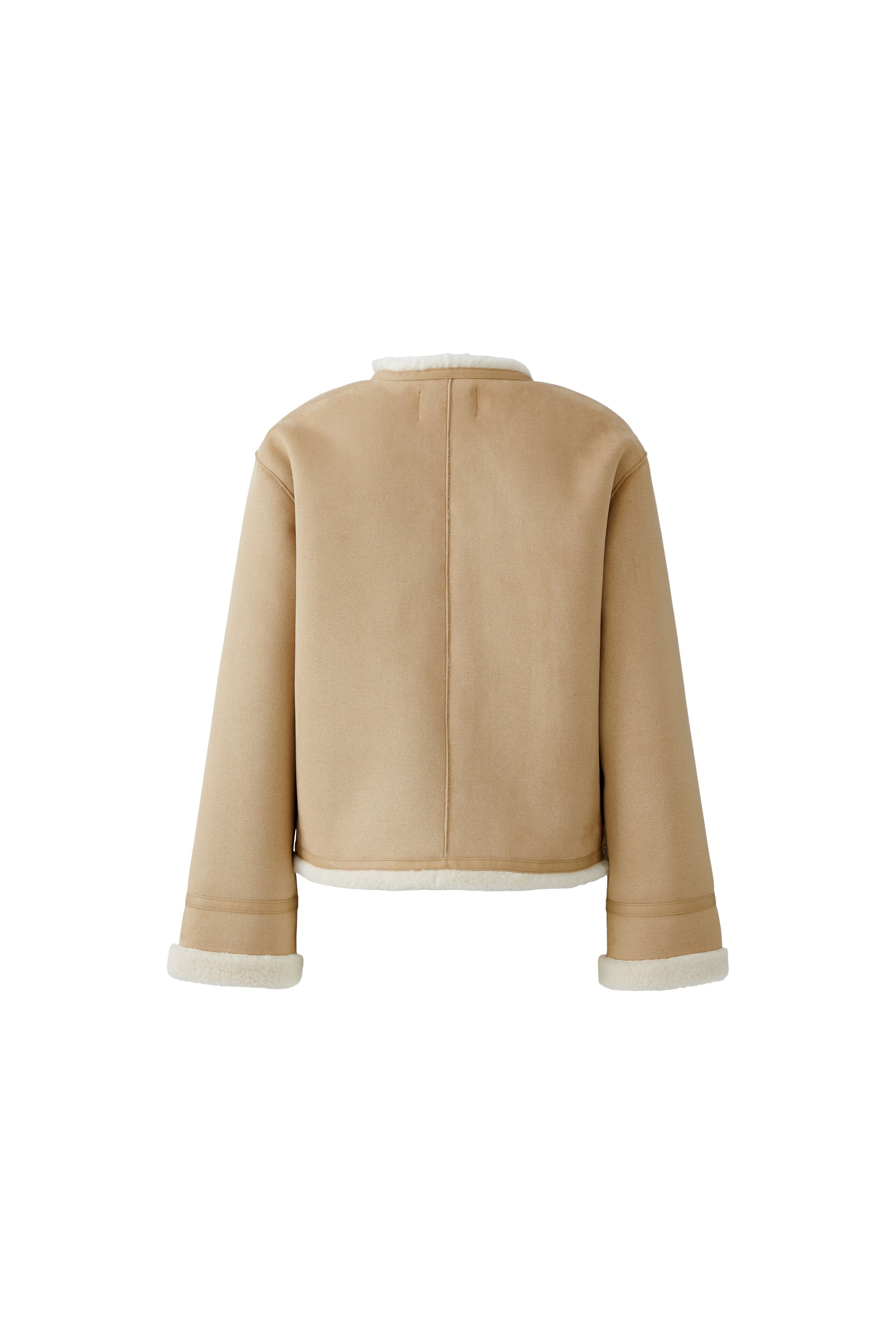 Camel Shearling Jacket - 85749