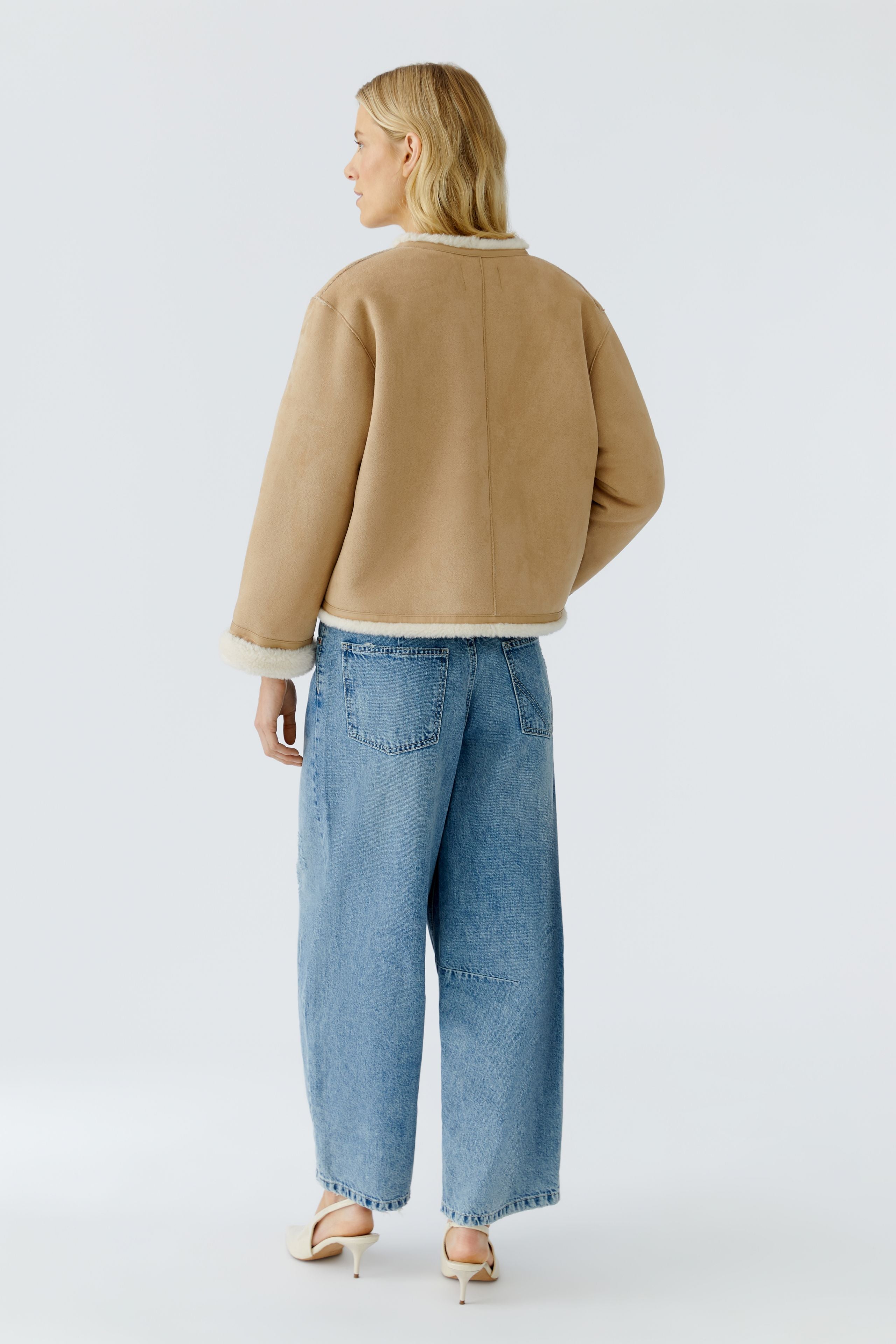 Camel Shearling Jacket - 85749