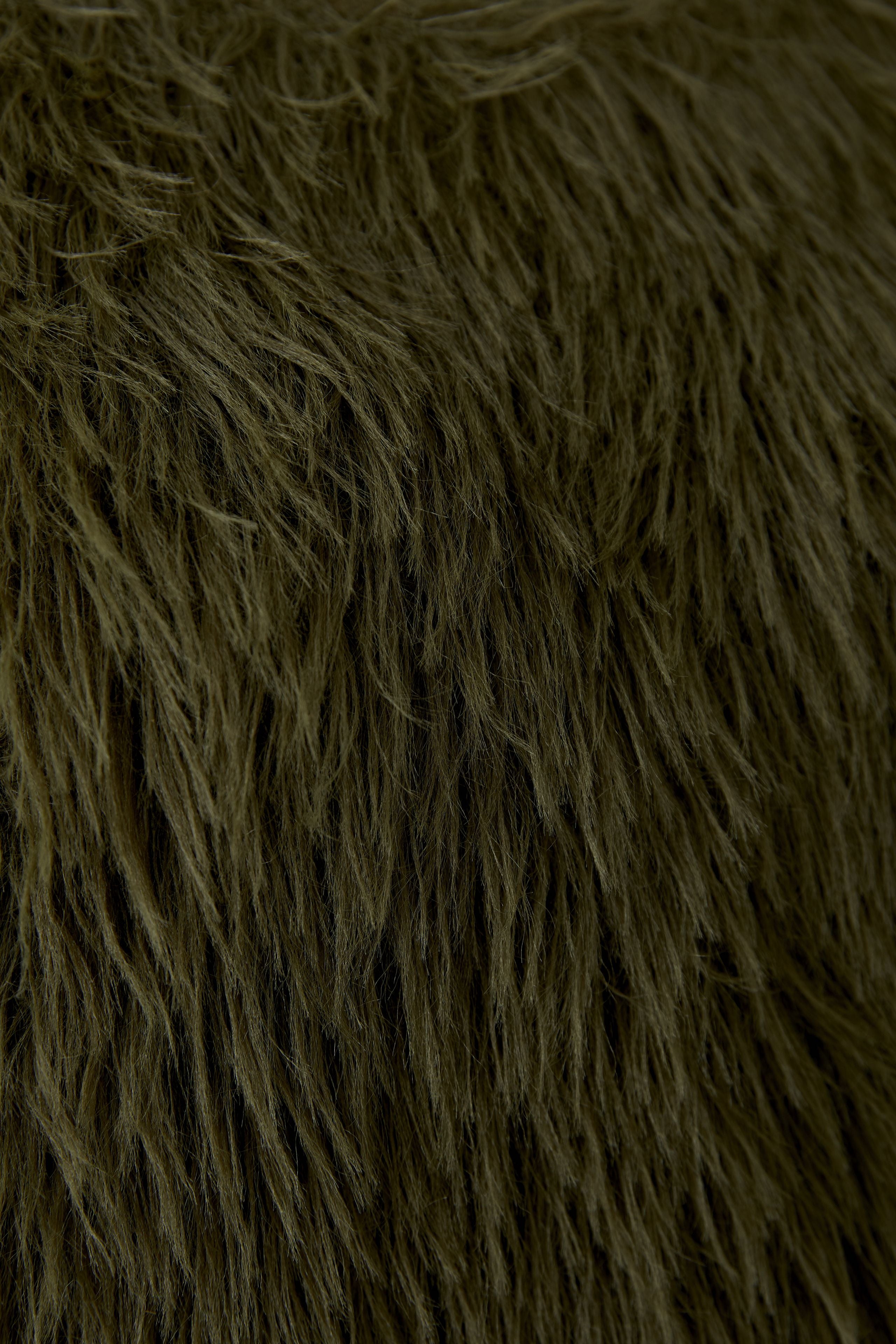 Khaki Fluffy Sweater - 86064