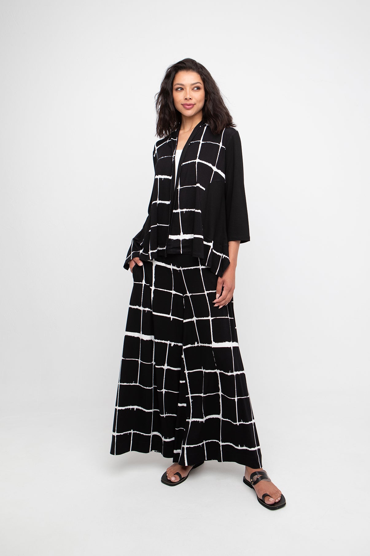 Black & White Chess Trousers - 860144