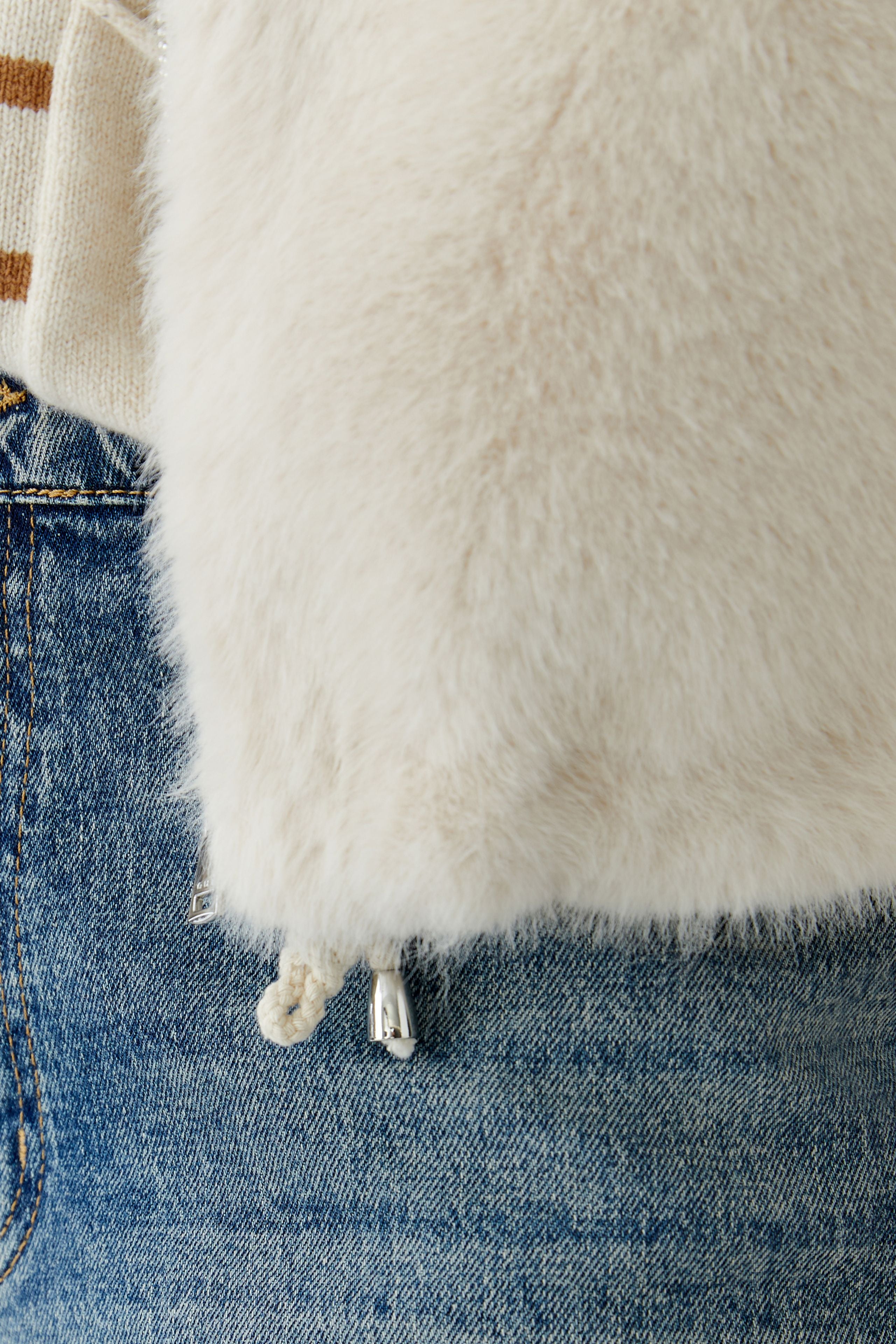 Whitecap Grey Faux Fur Gilet - 86159
