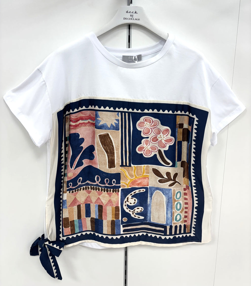 Abstract Navy T-Shirt - 8828