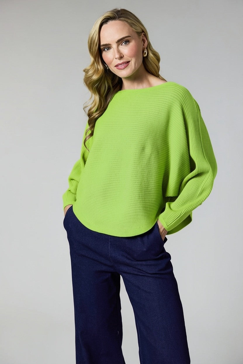 Lime Batwing Sweater - 8948