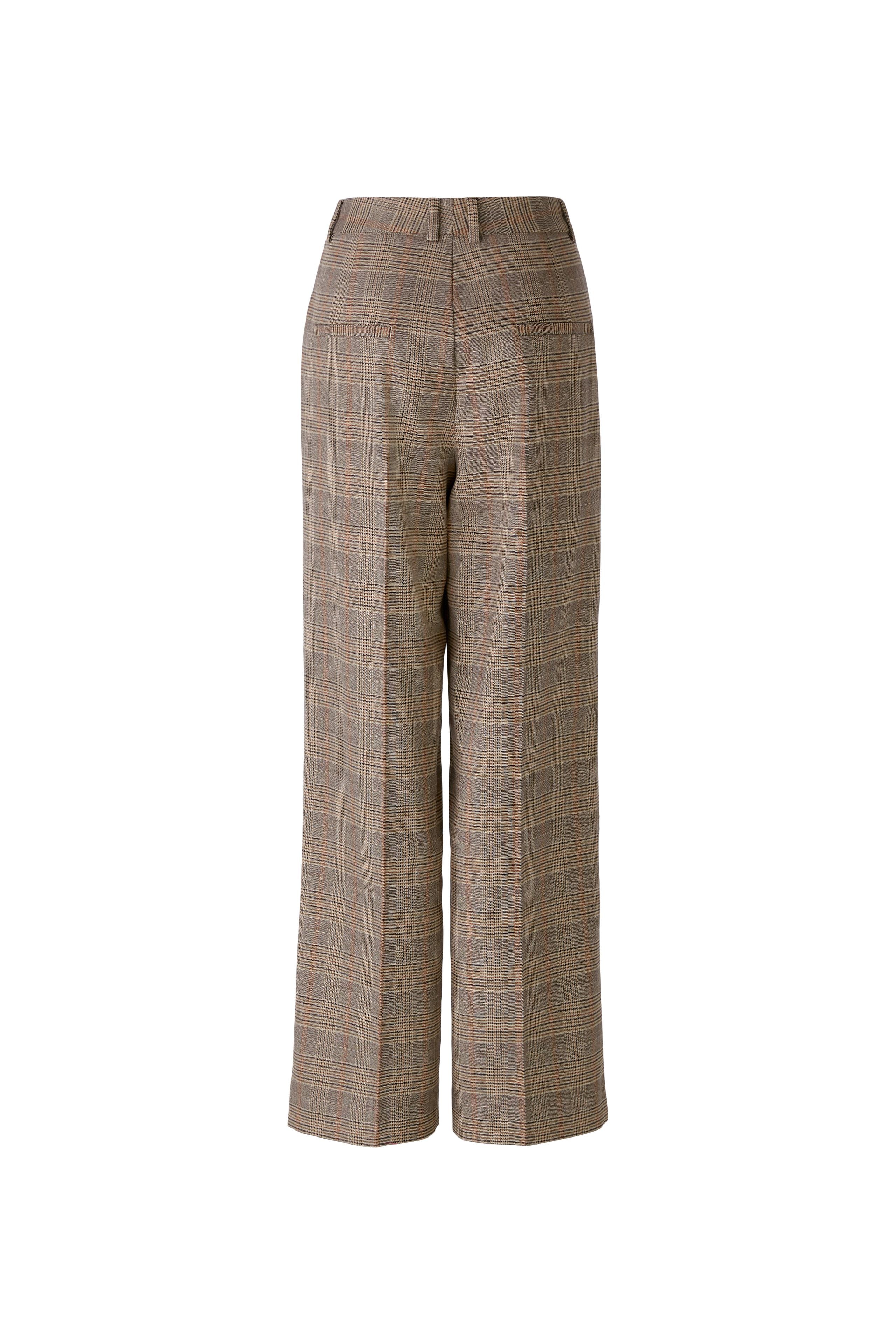 Checked Pleated Trousers 89780