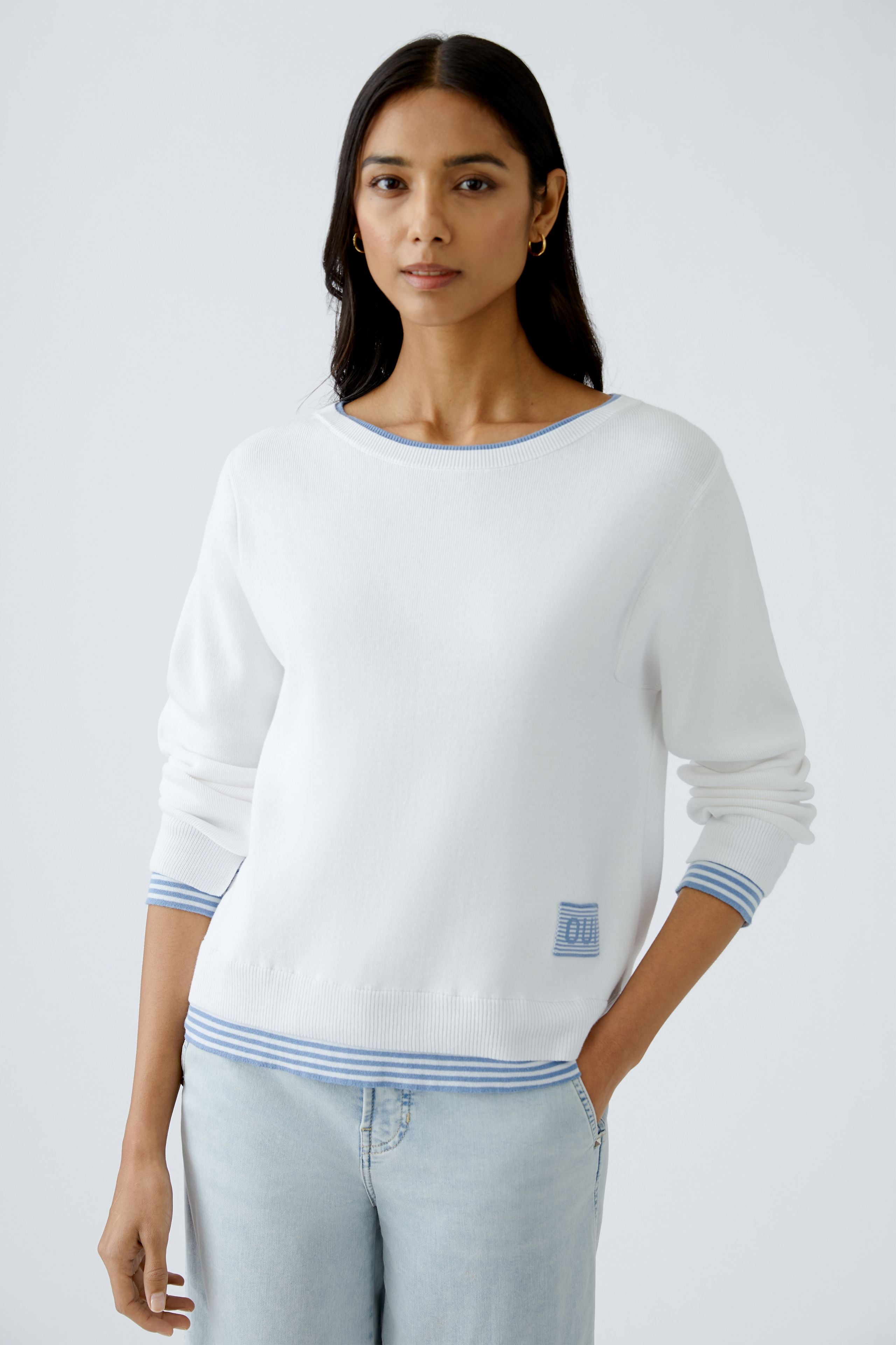 Leeza White & Blue Jumper - 91550