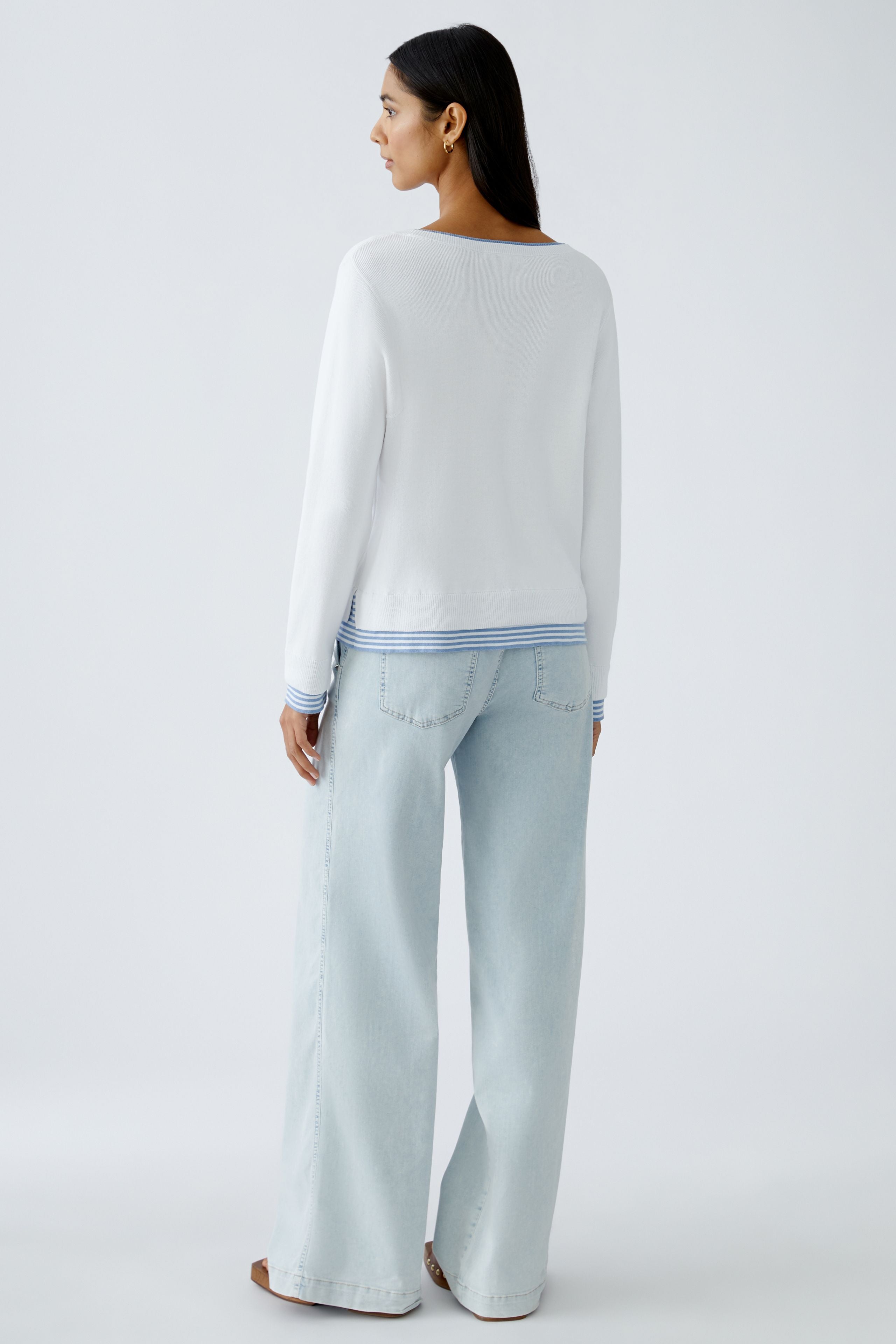 Leeza White & Blue Jumper - 91550