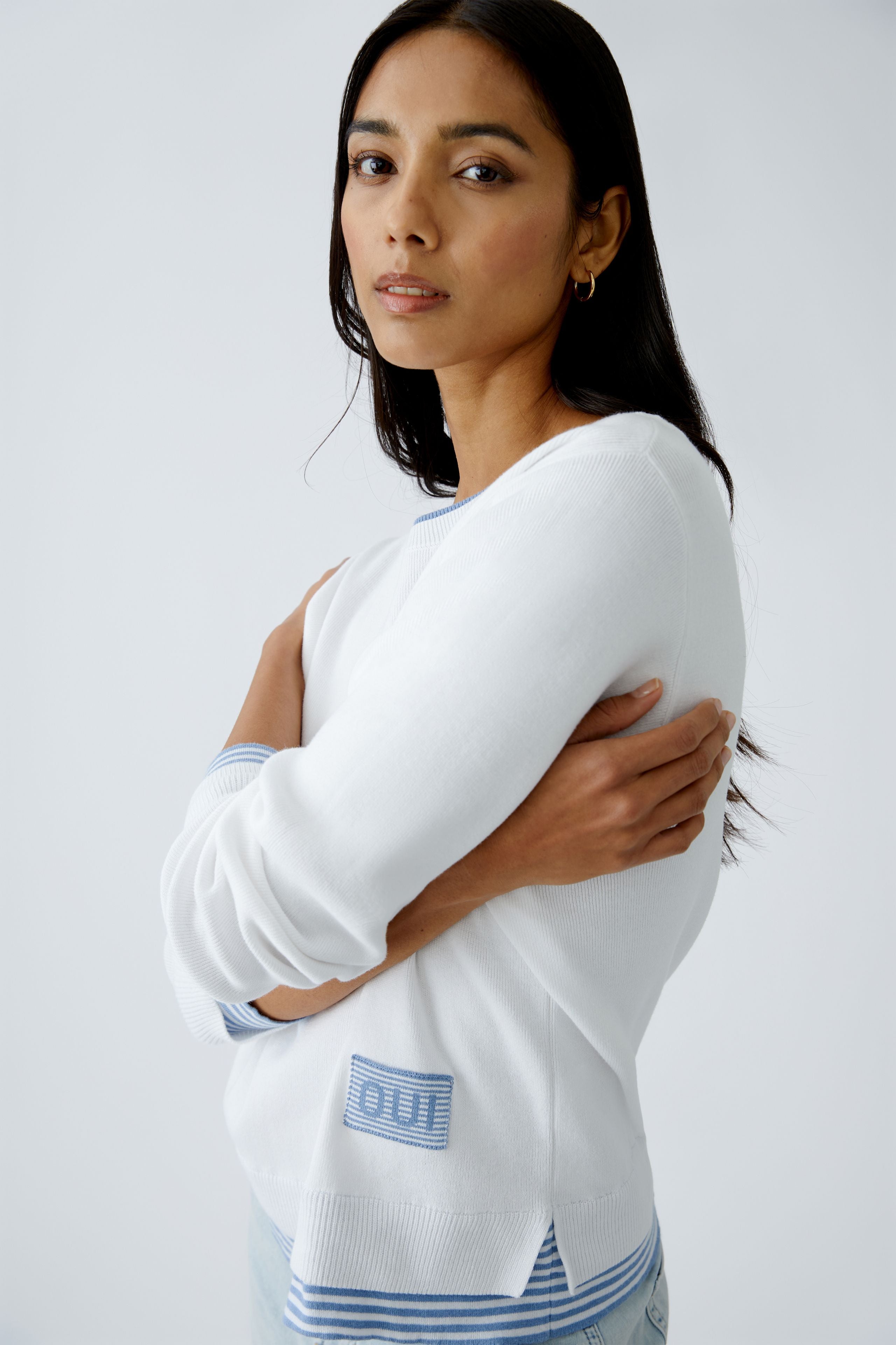 Leeza White & Blue Jumper - 91550