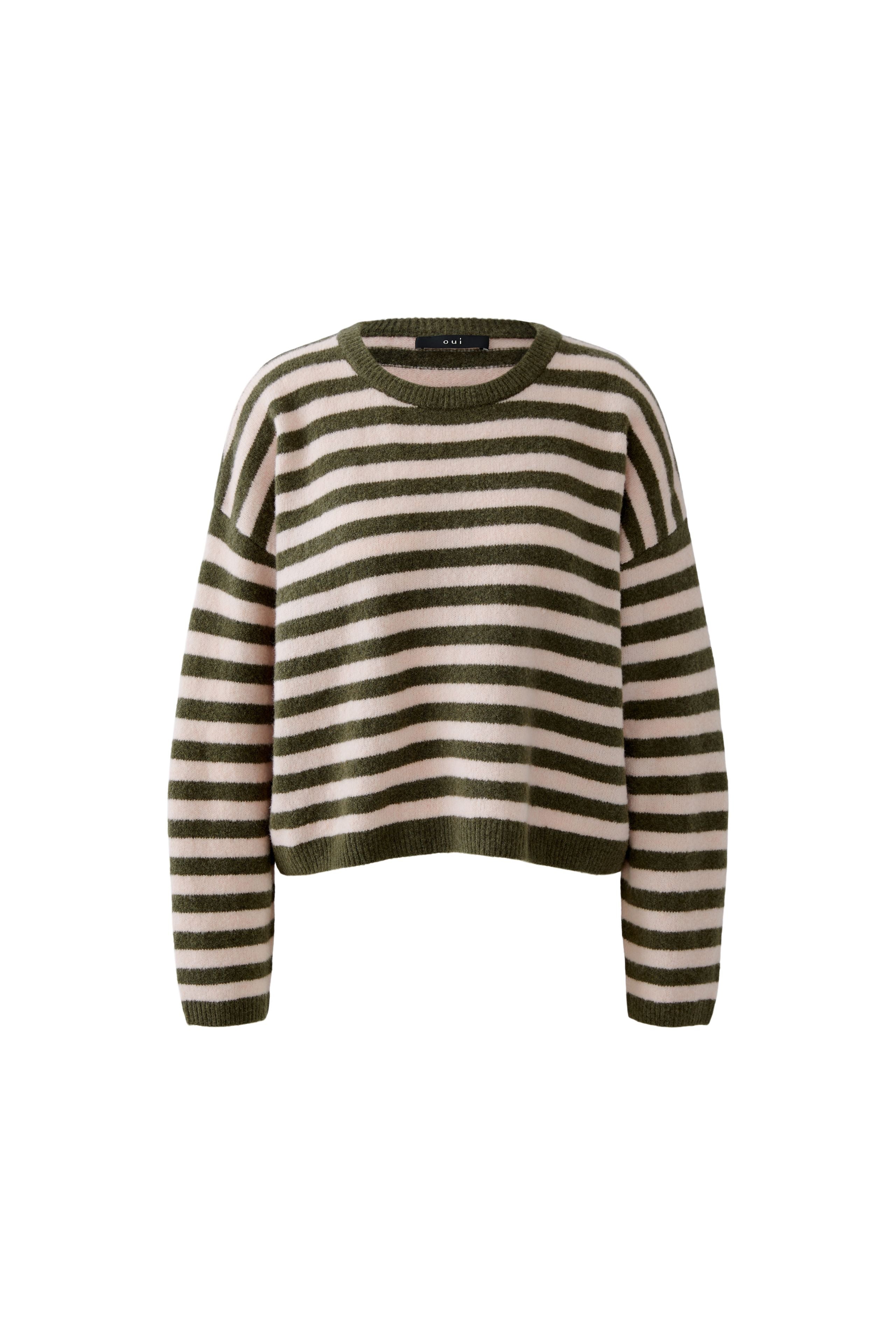 Rose & Khaki Stripe Sweater - 92275