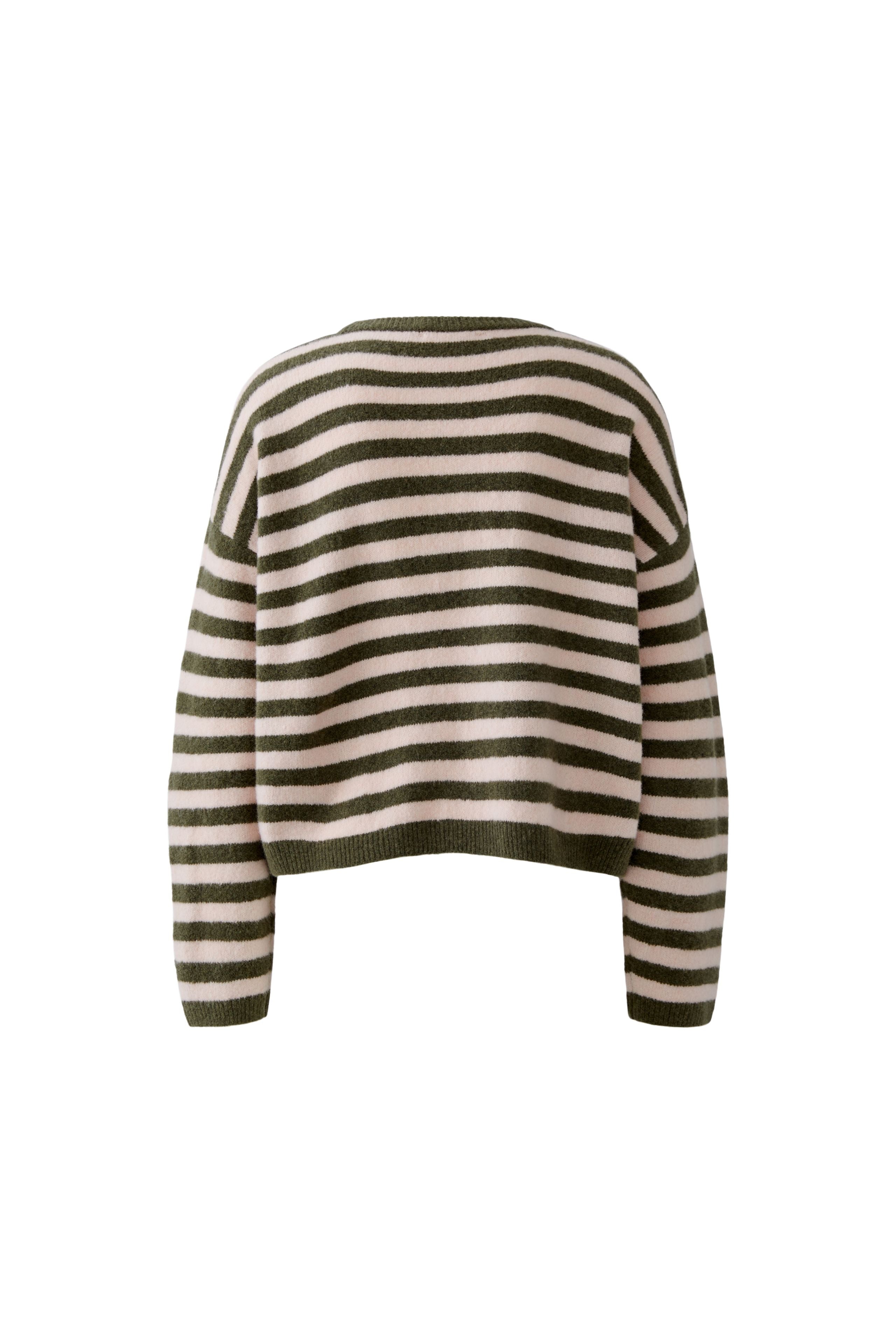 Rose & Khaki Stripe Sweater - 92275