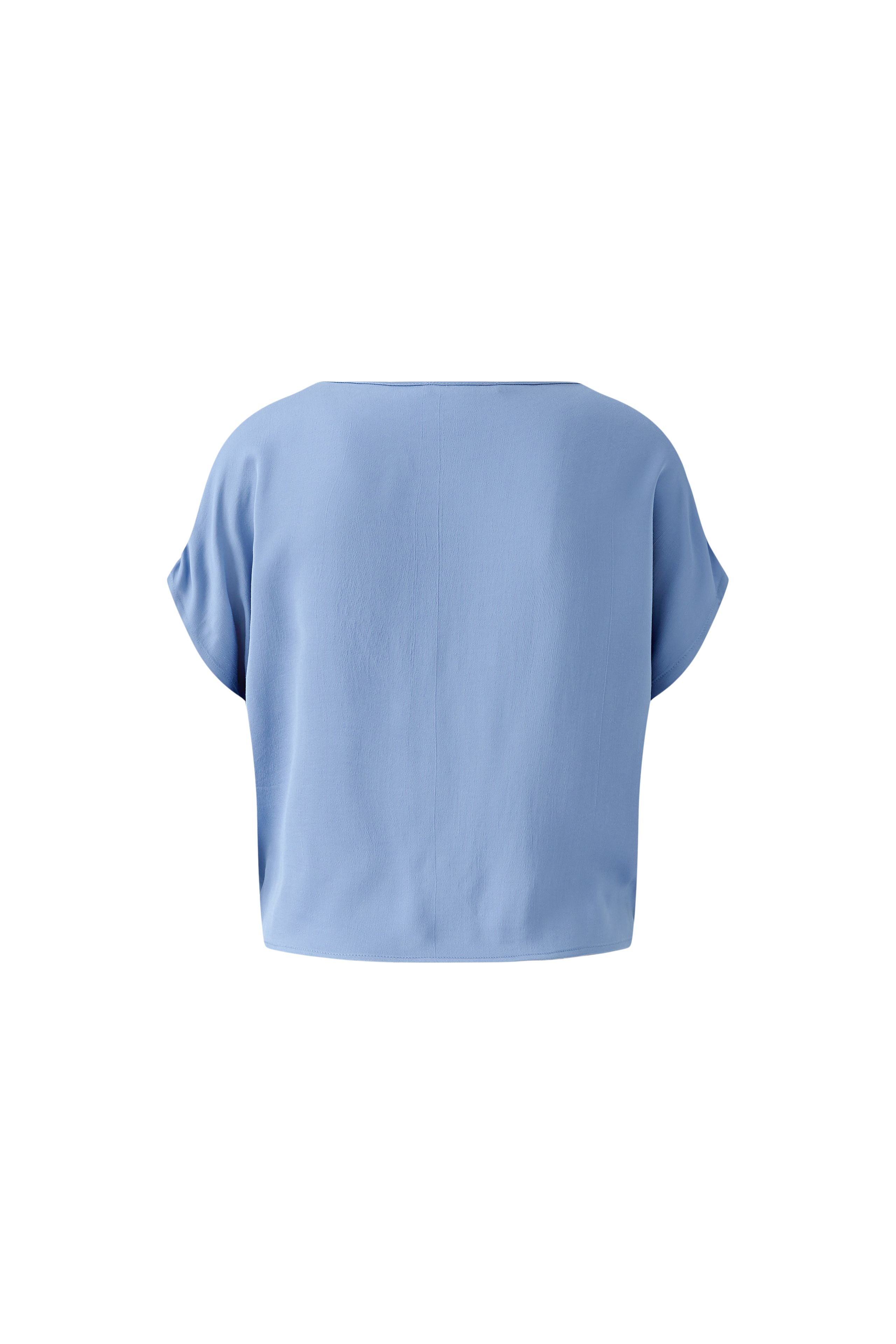 Blue Tie Front Blouse - 93412