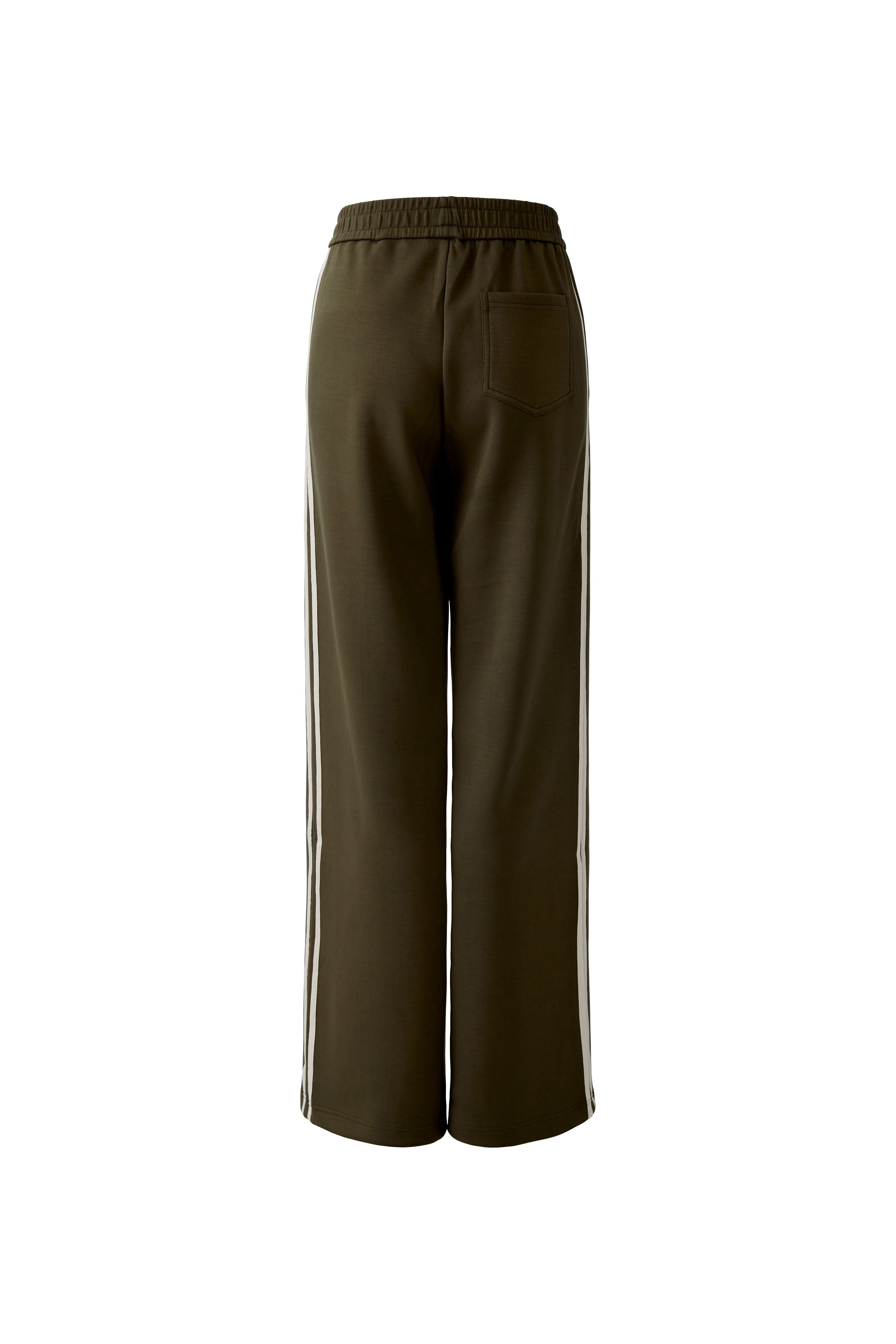 Khaki Off White Stripe Trousers - 94118