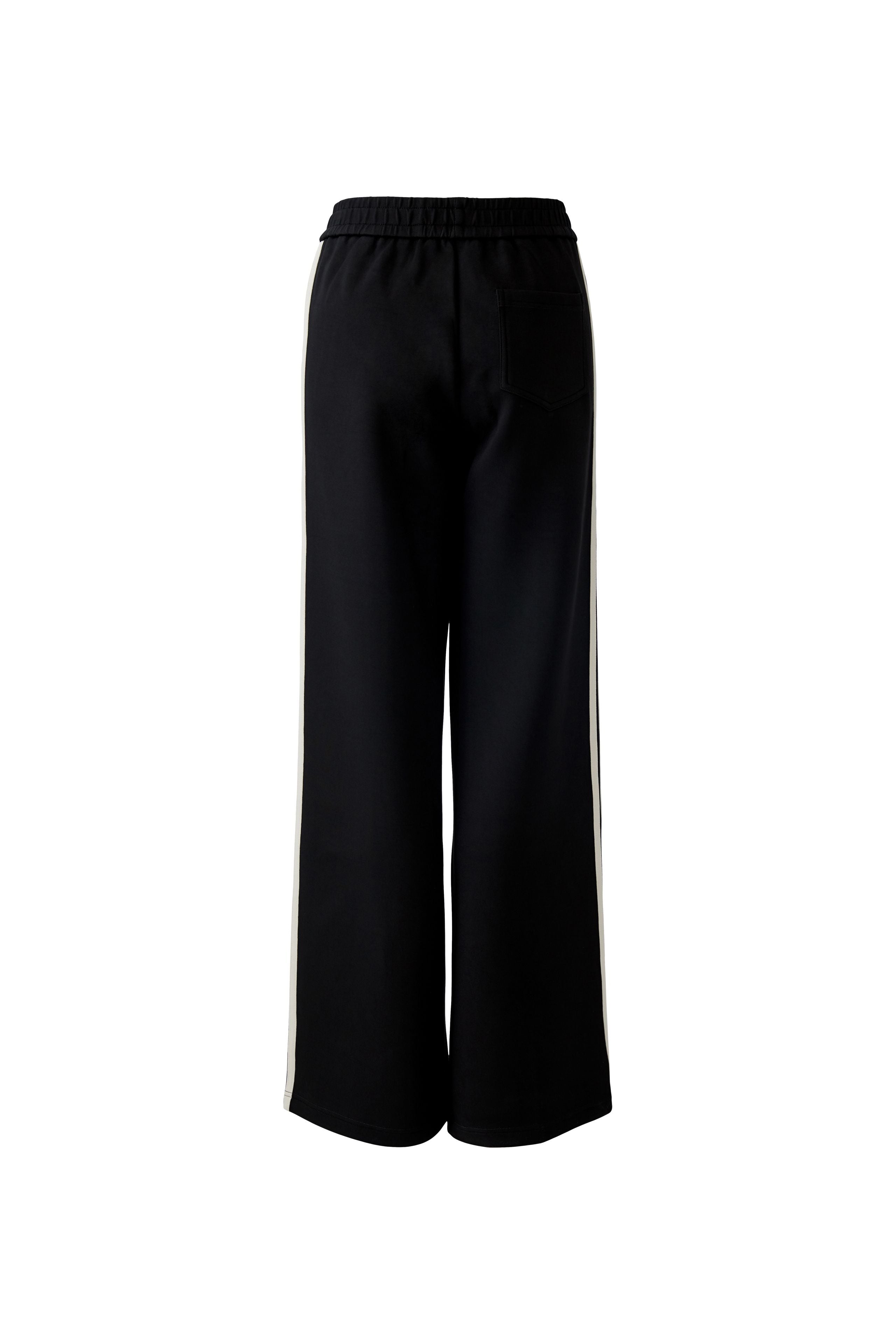 Black Off White Stripe Trousers - 94118