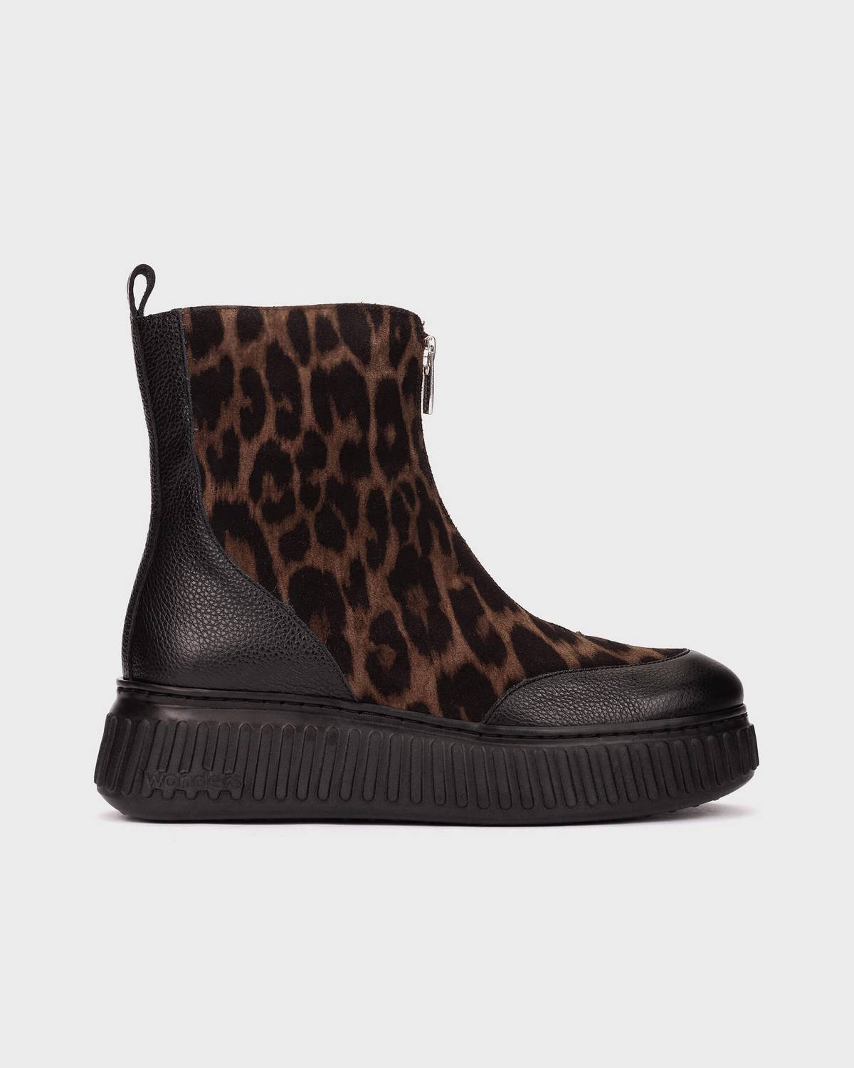 Wild Black & Animal Print Boots - A-5202