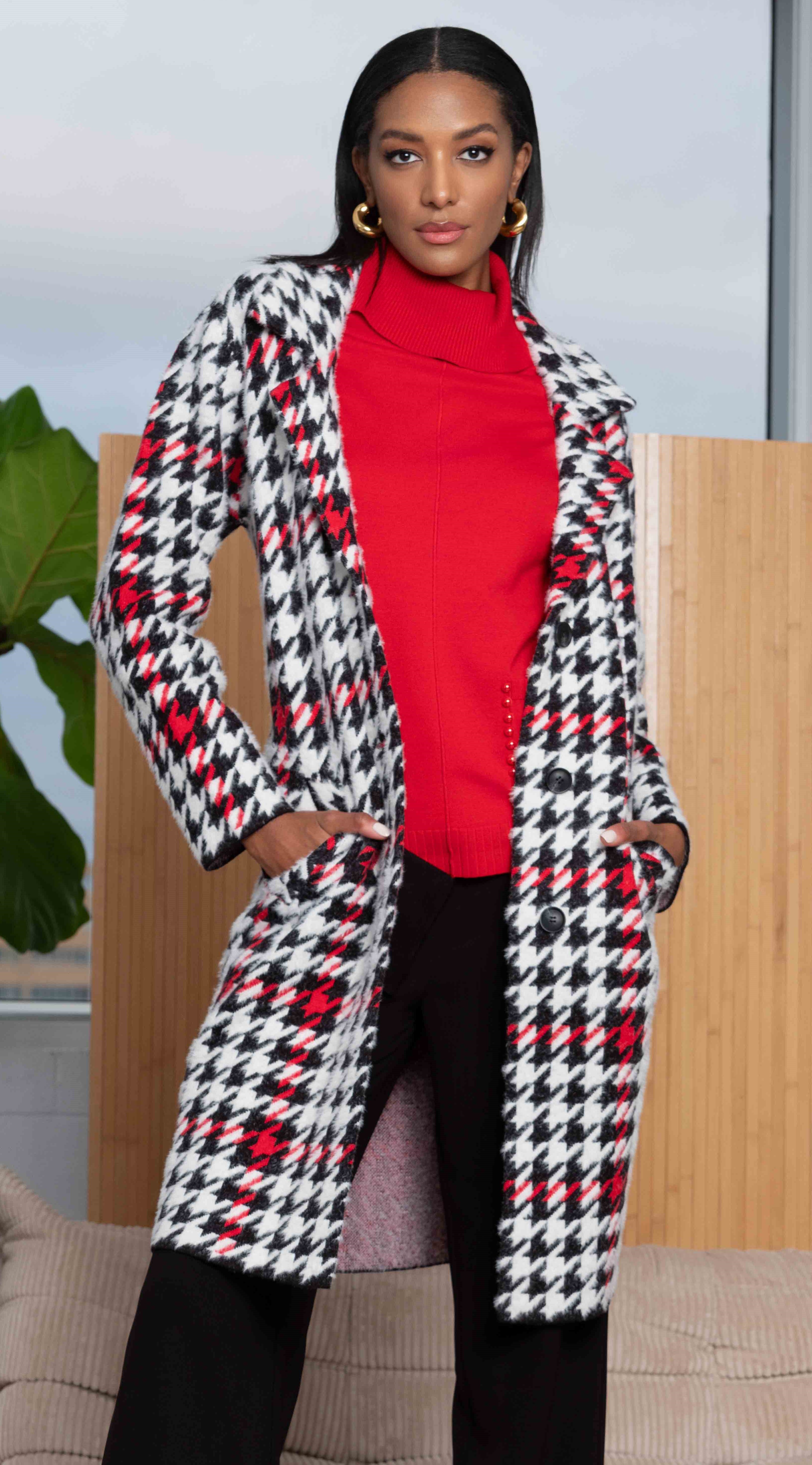 Black & Red Cardigan - A46433