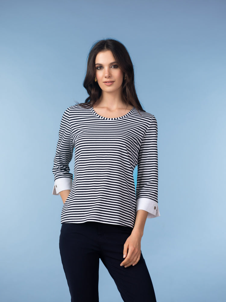 Navy Stripe Top - A47495