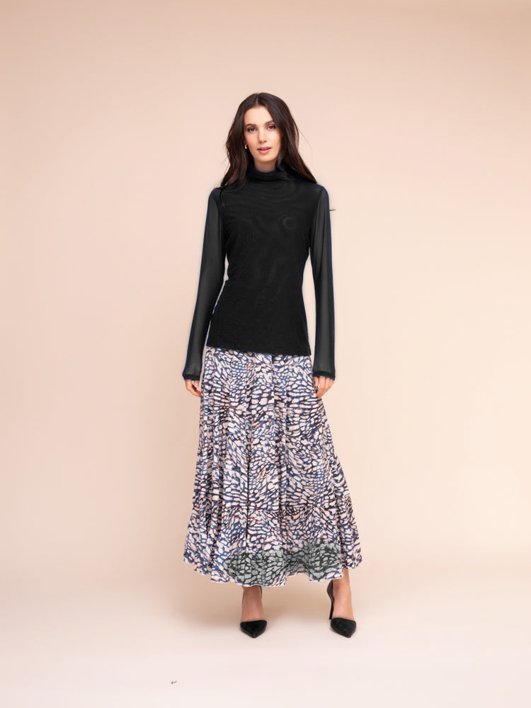 Black Poloneck Top - A48071
