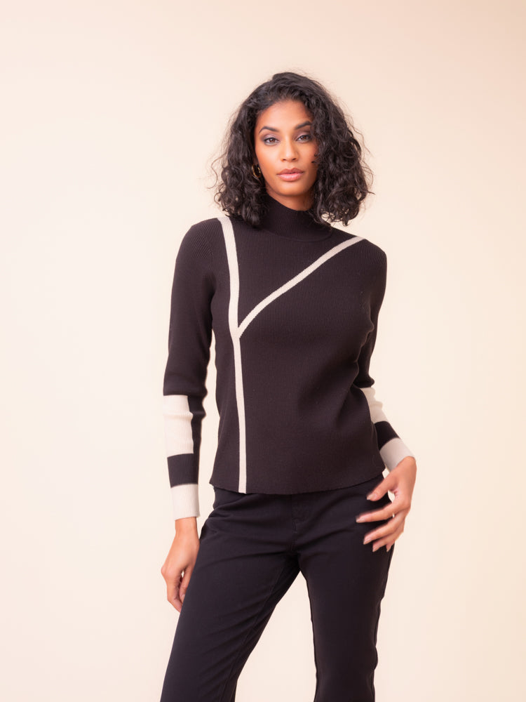 Graphic Line Detail Jumper - A48072