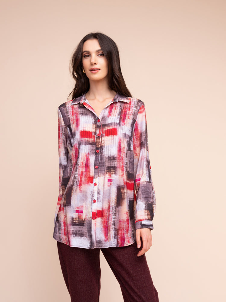 Red Print Shirt - A48083