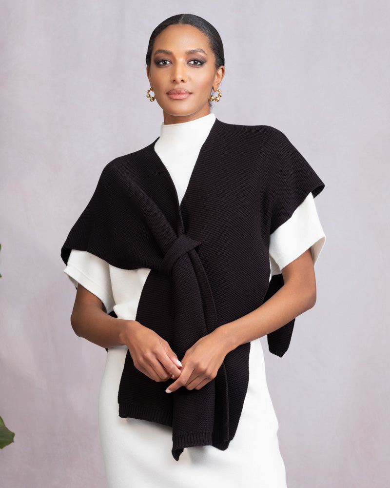 Black Knitted Wrap