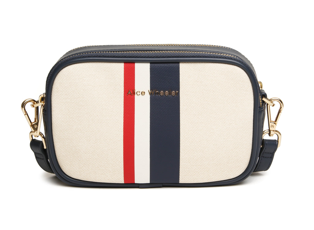 Navy Stripe Madrid Bag - AW6120