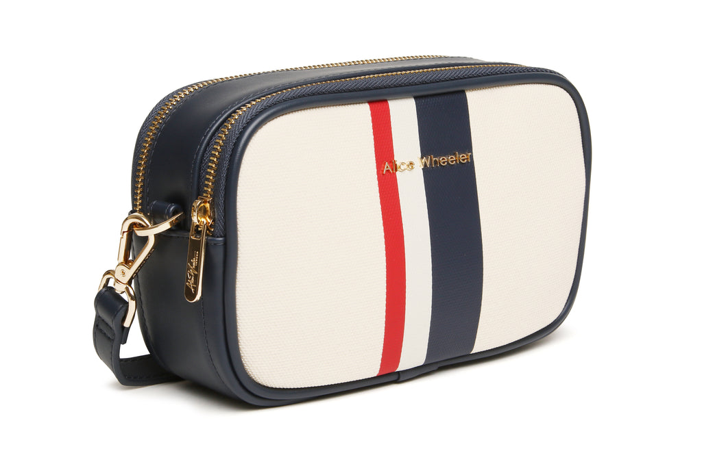 Navy Stripe Madrid Bag - AW6120