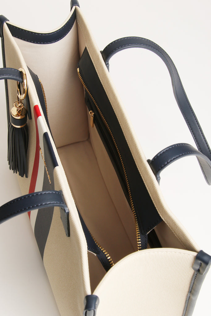 Navy Stripe Amalfi Tote Bag - AW6121