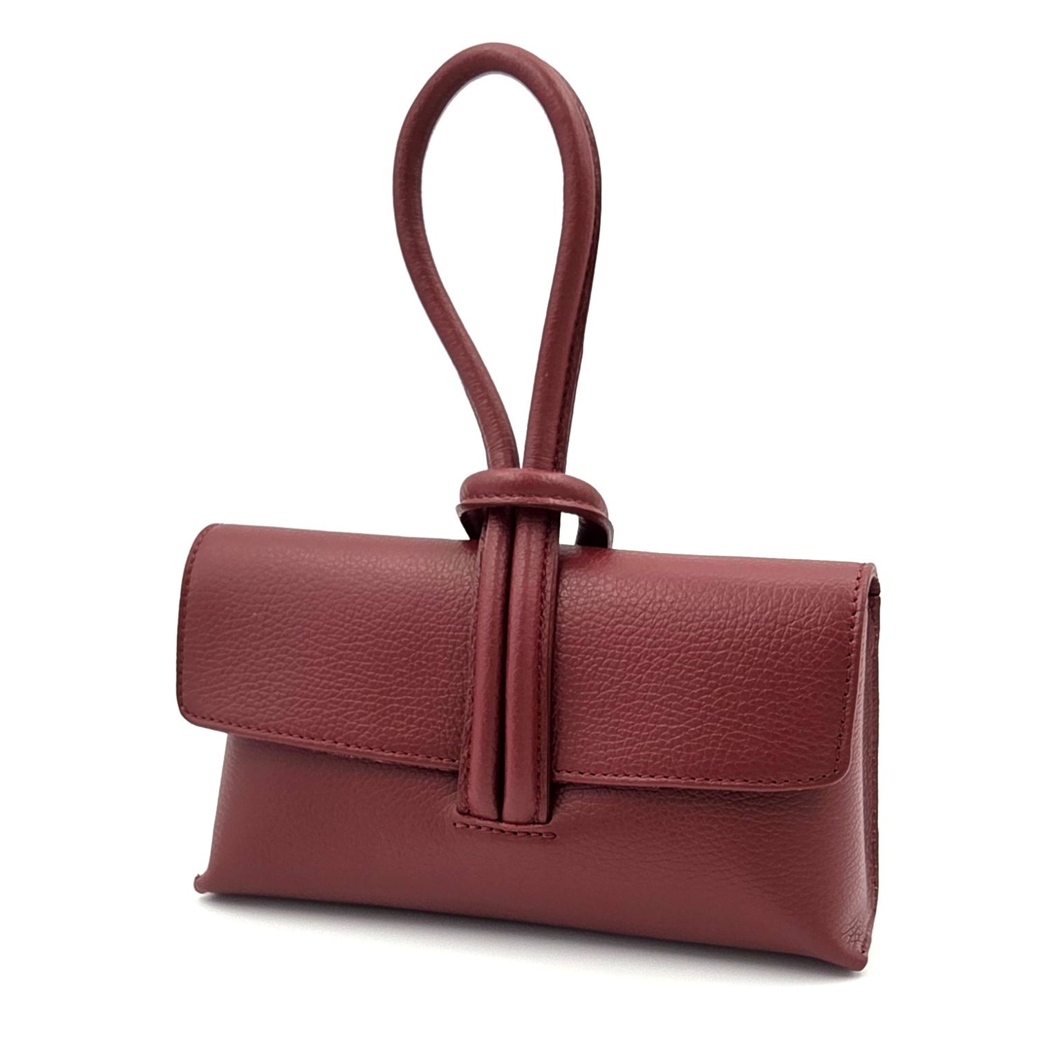 Wine Leather Clutch - Z001