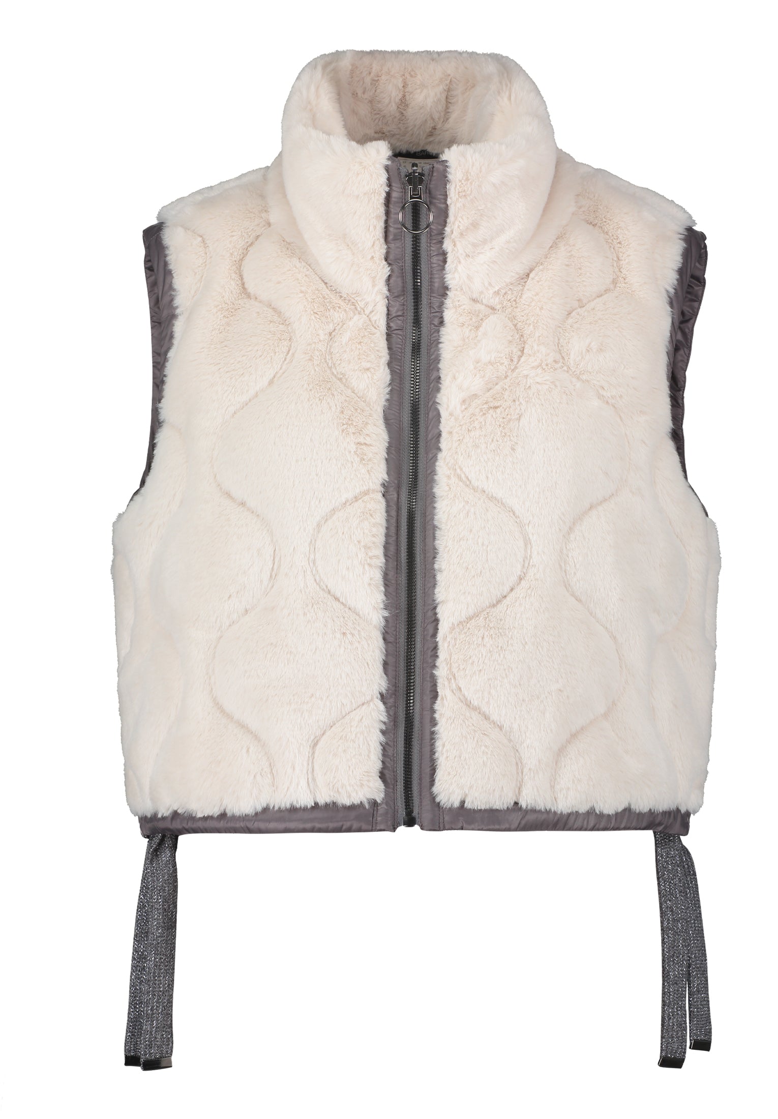 Grey Beige Gilet 7221