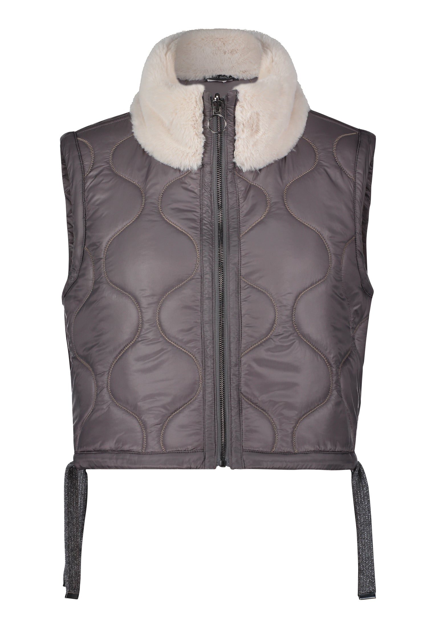 Grey Beige Gilet 7221