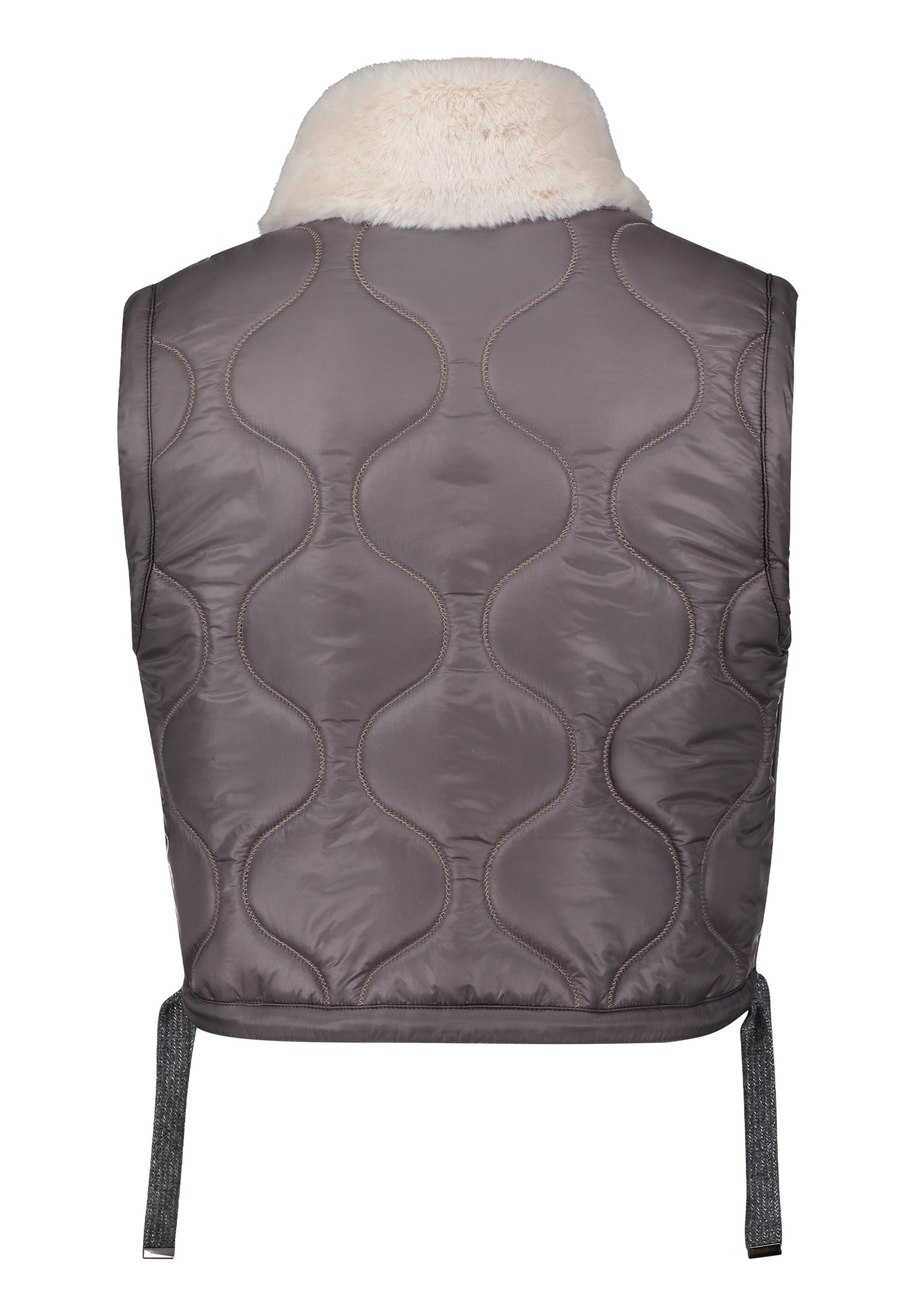 Grey Beige Gilet 7221