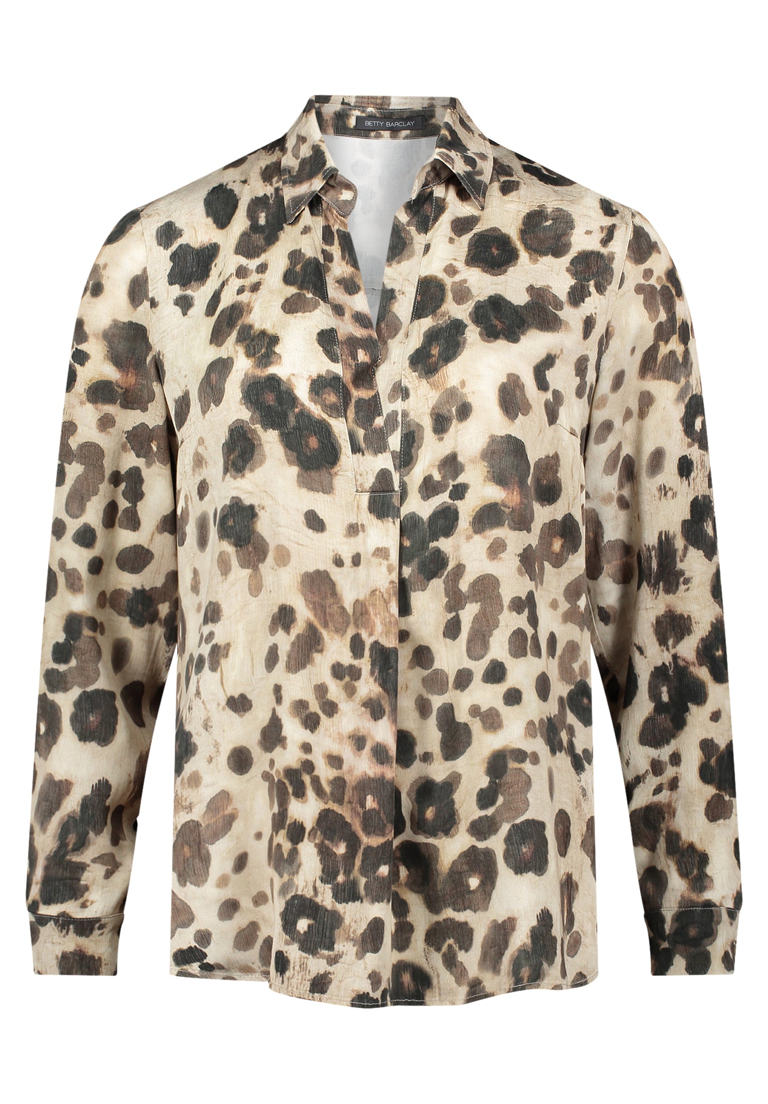 Taupe Animal Print Blouse - 8945