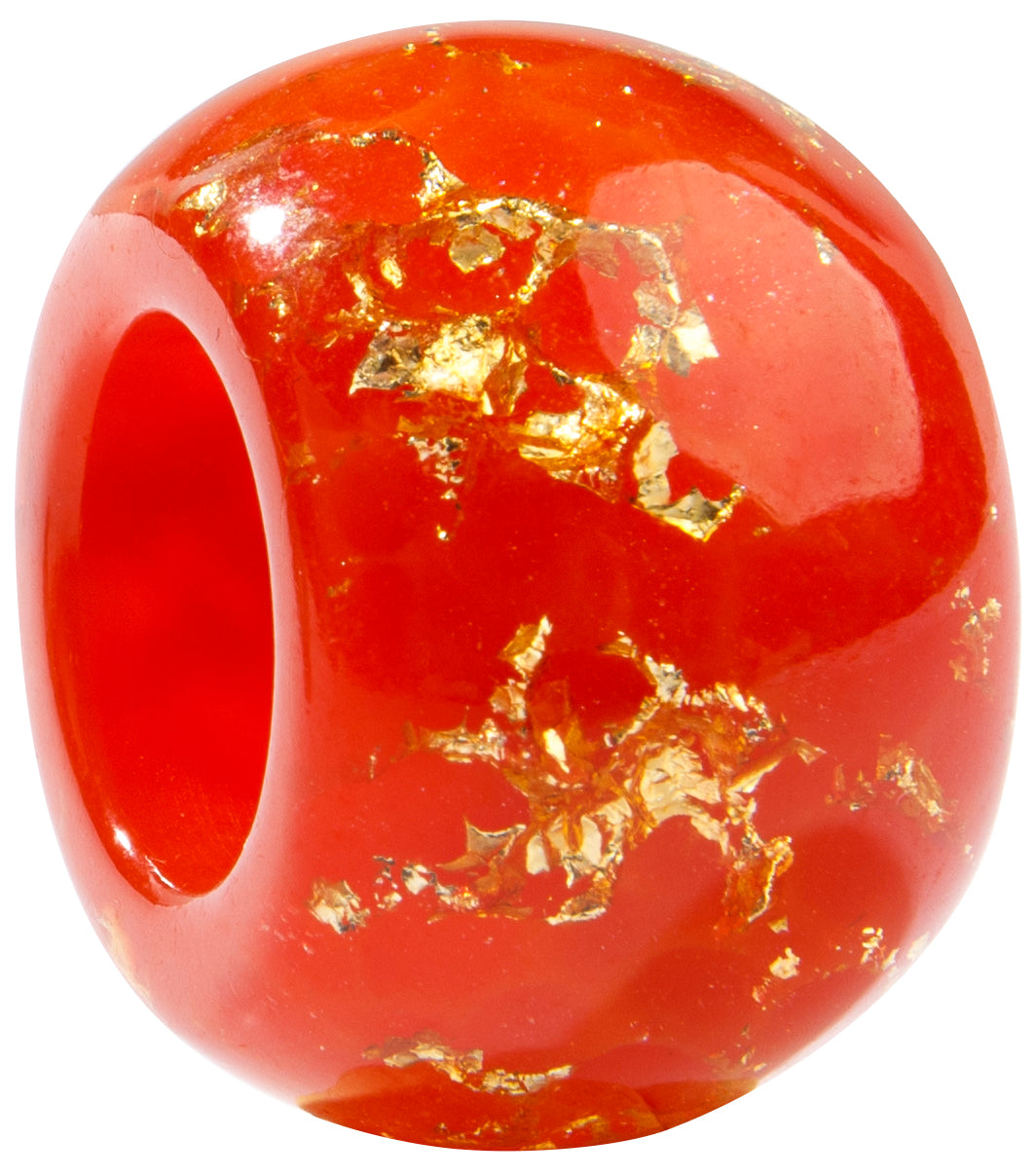 Bliss Orange Gold Fleck Glitz Bead
