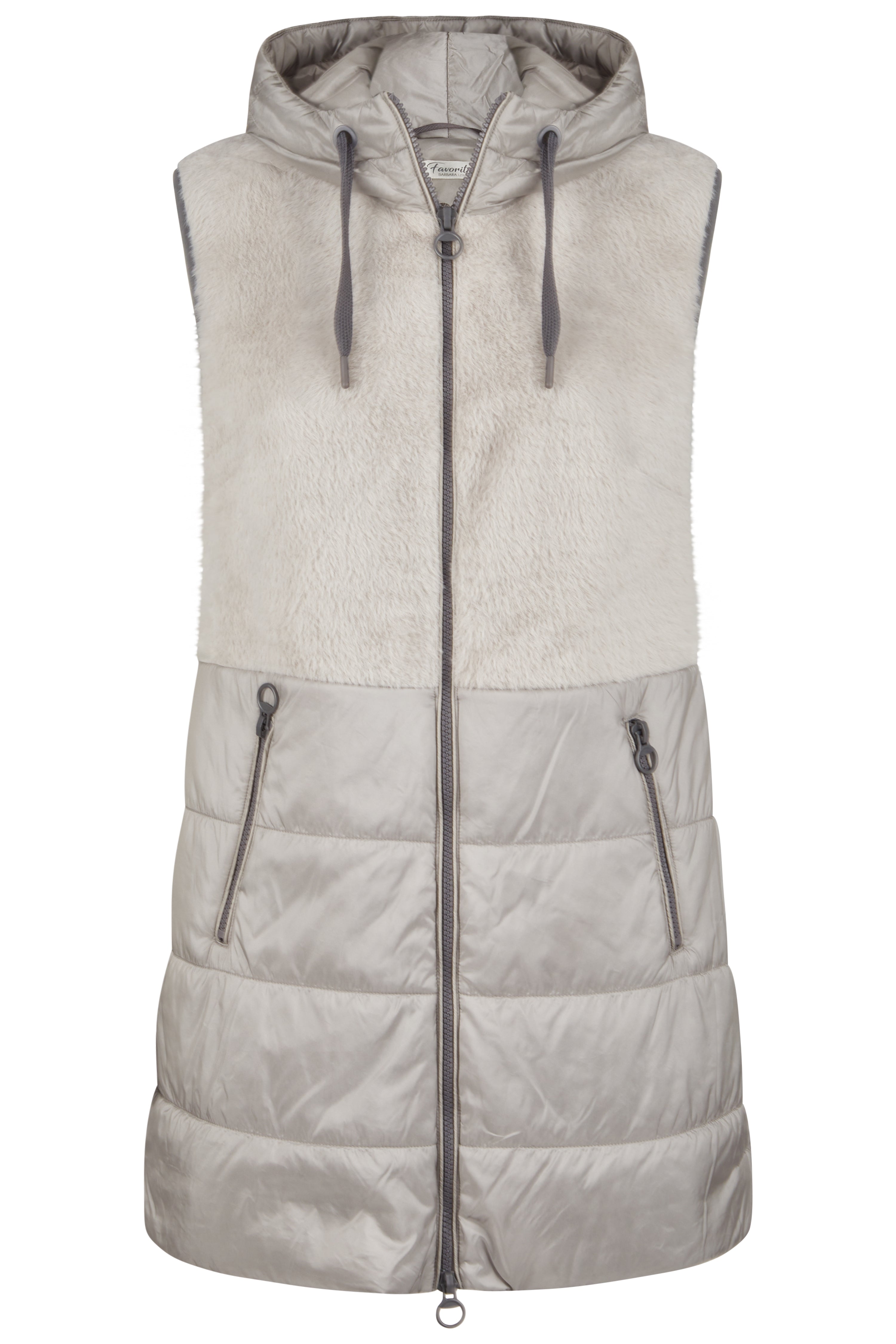 Steel Grey Long Line Gilet - 36040052