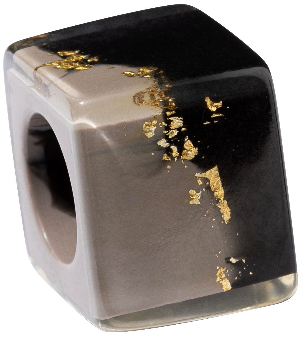 Bliss Grey Dip Dye Cube Musee Bead