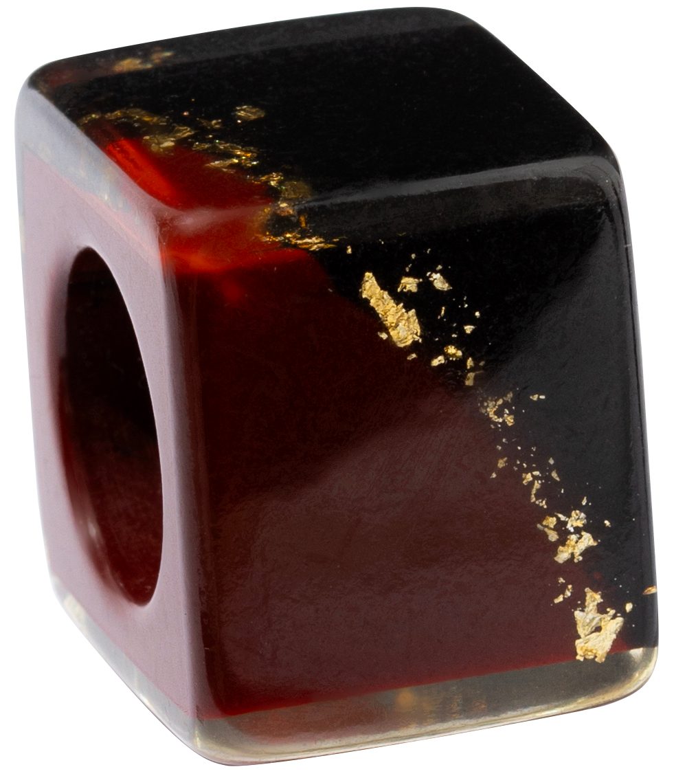 Bliss Burgundy Dip Dye Cube Musee Bead