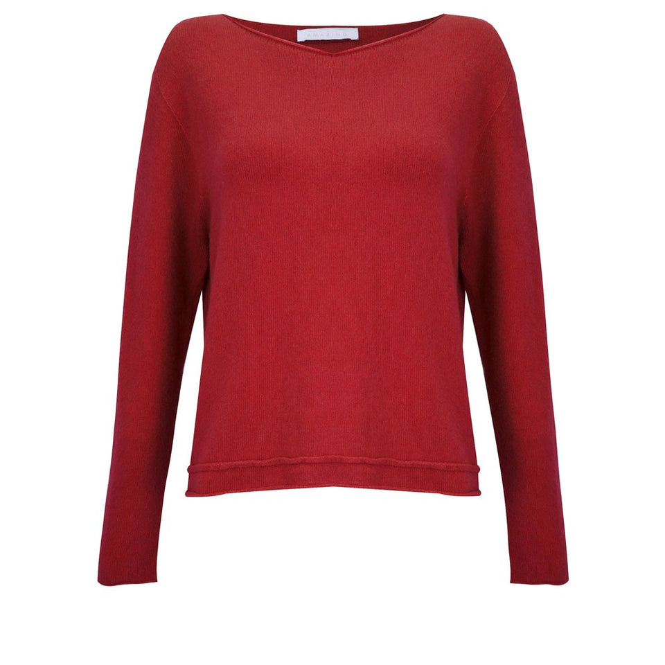 Chloe Rouge Roll Hem Sweater