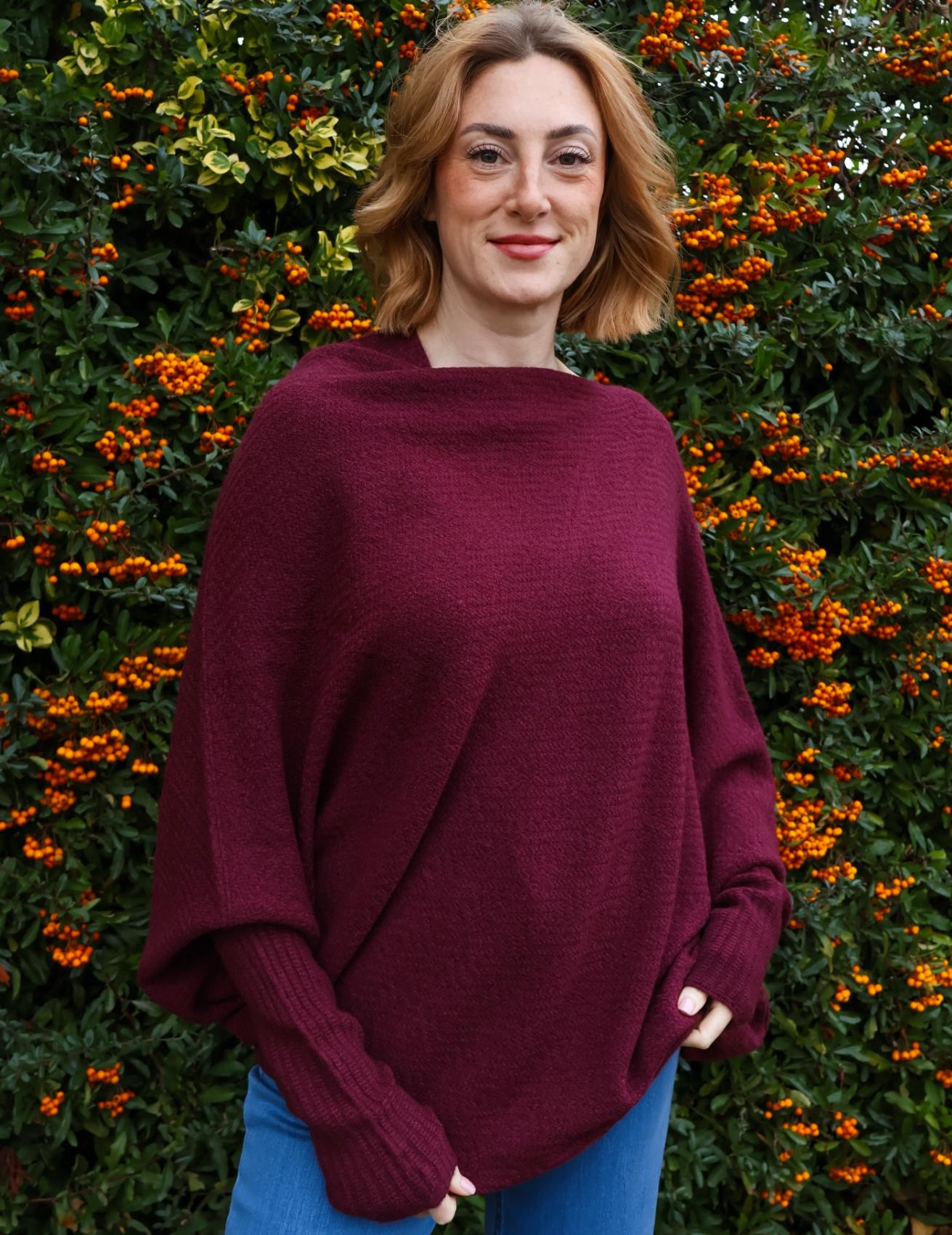 Enli Mulberry Asymmetric Jumper