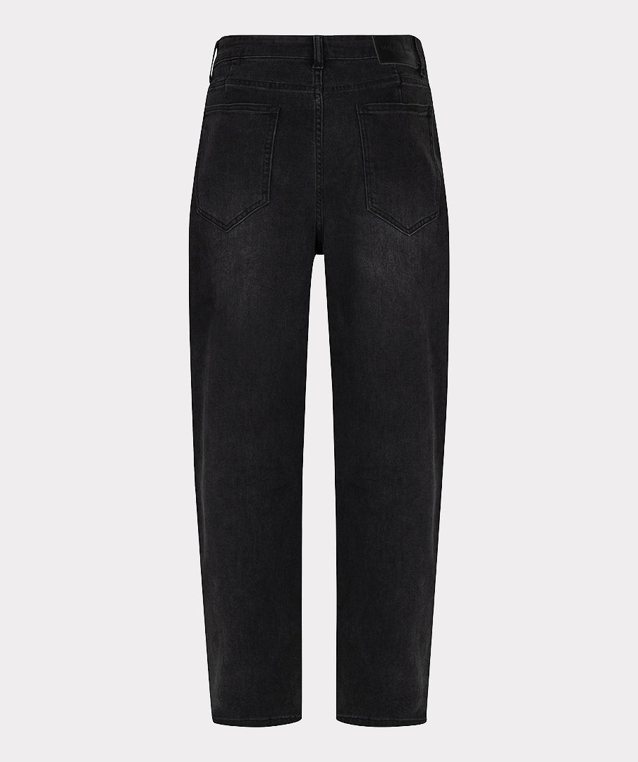 Dark Grey Barrel Jeans - 12507
