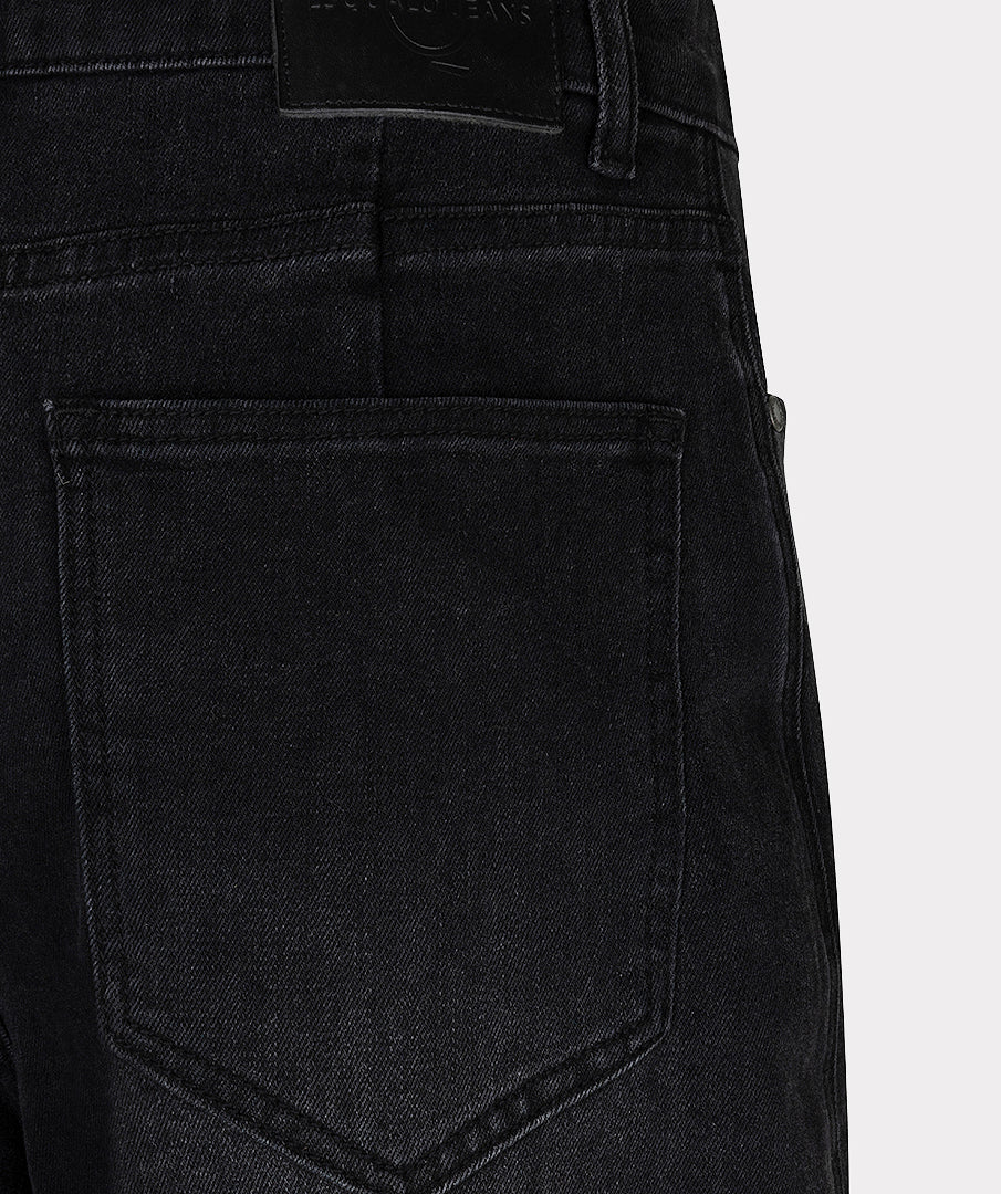 Dark Grey Barrel Jeans - 12507