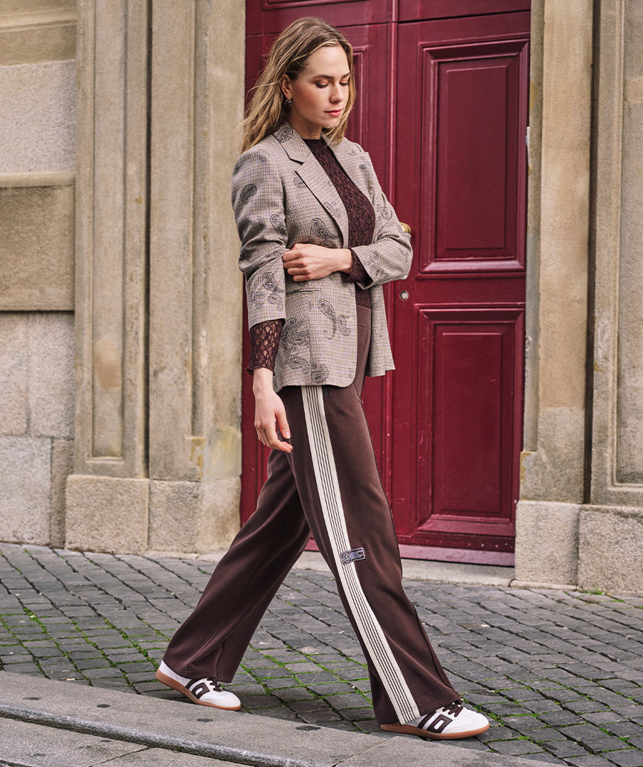 Cacao Side Stripe Trousers - 05506
