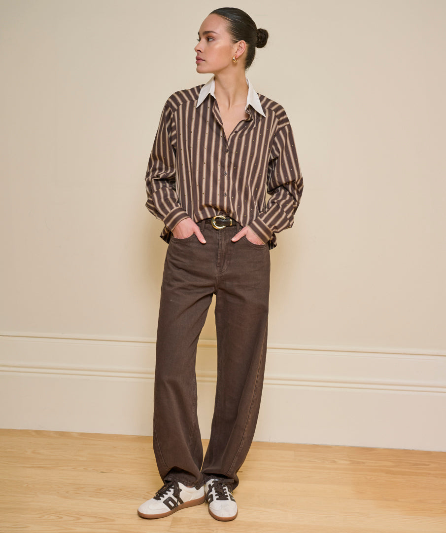 Cacao Barrel Jeans - 12513