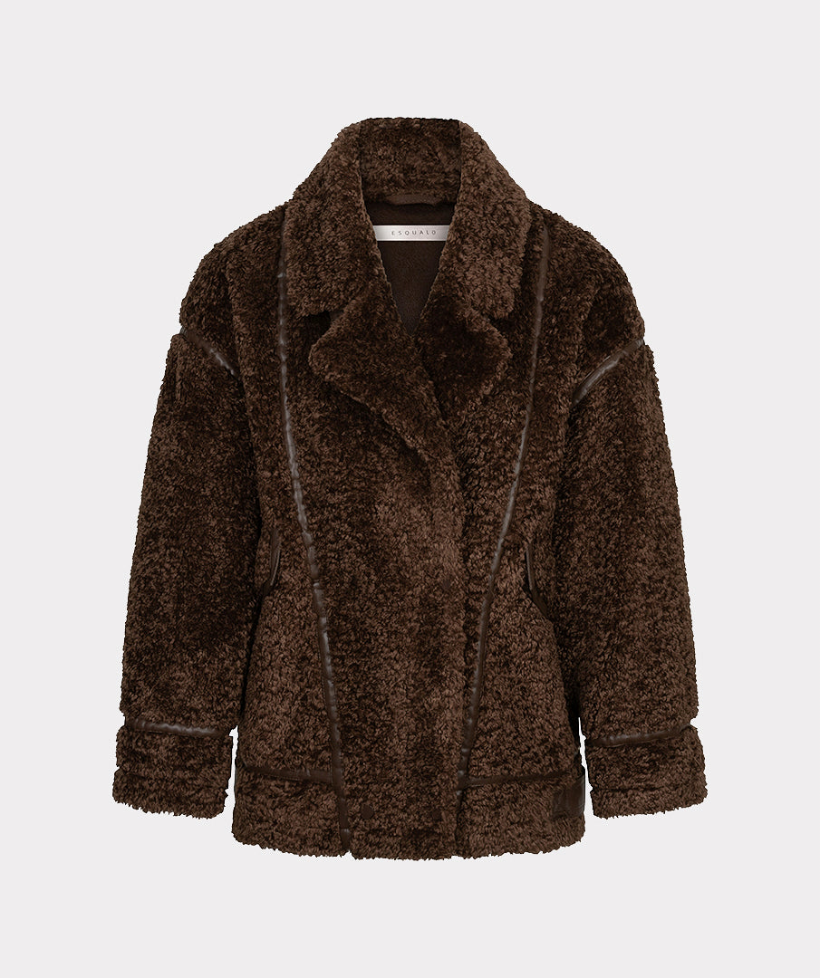 Cacao Shearling Style Jacket - 37512
