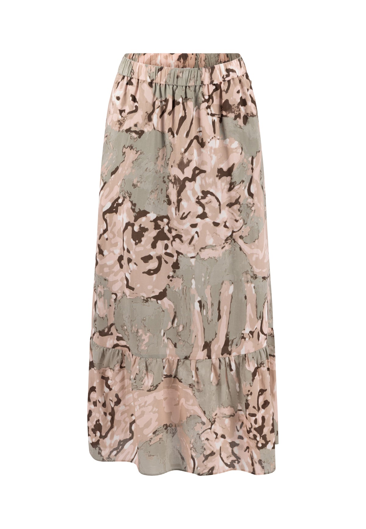 Dusty Green Lion Tiered Skirt - 26093971