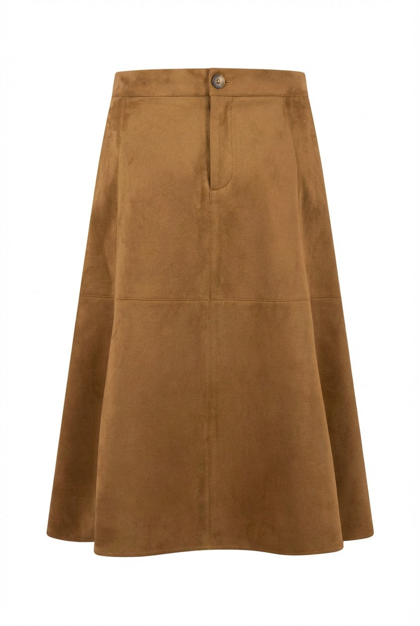Salted Caramel Faux Suede Skirt - 26083832